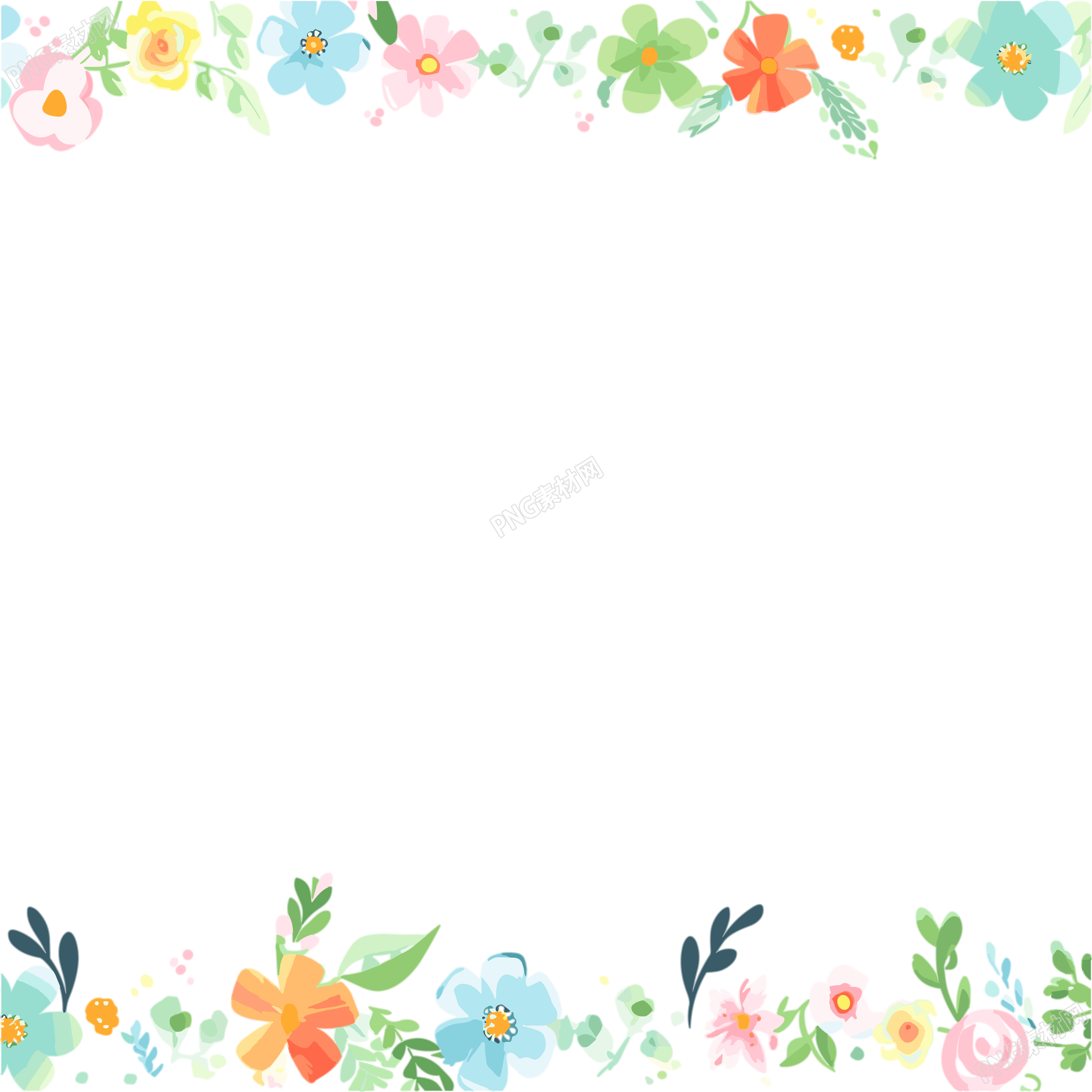 卡通边框透明背景插画