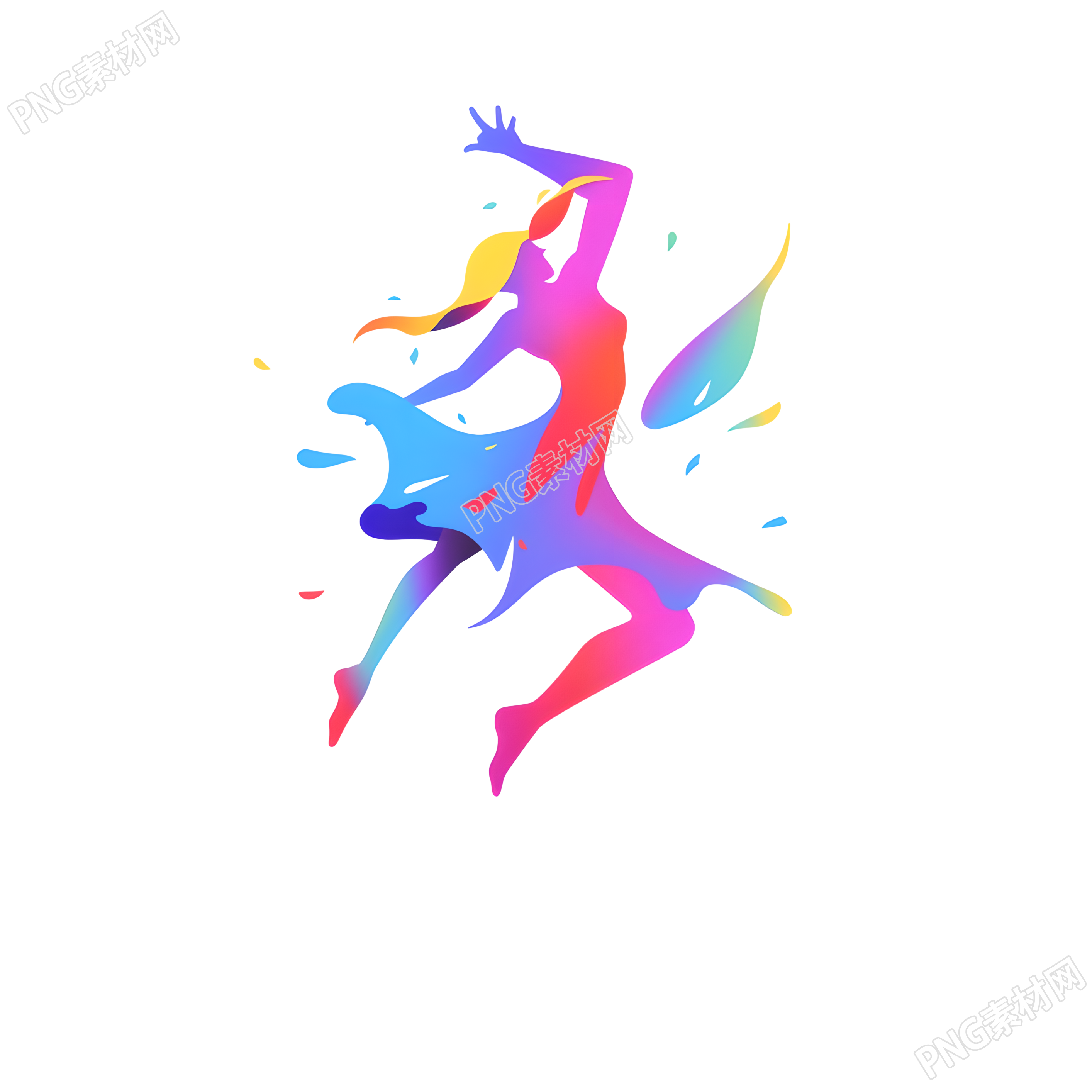 舞蹈logo矢量插画素材