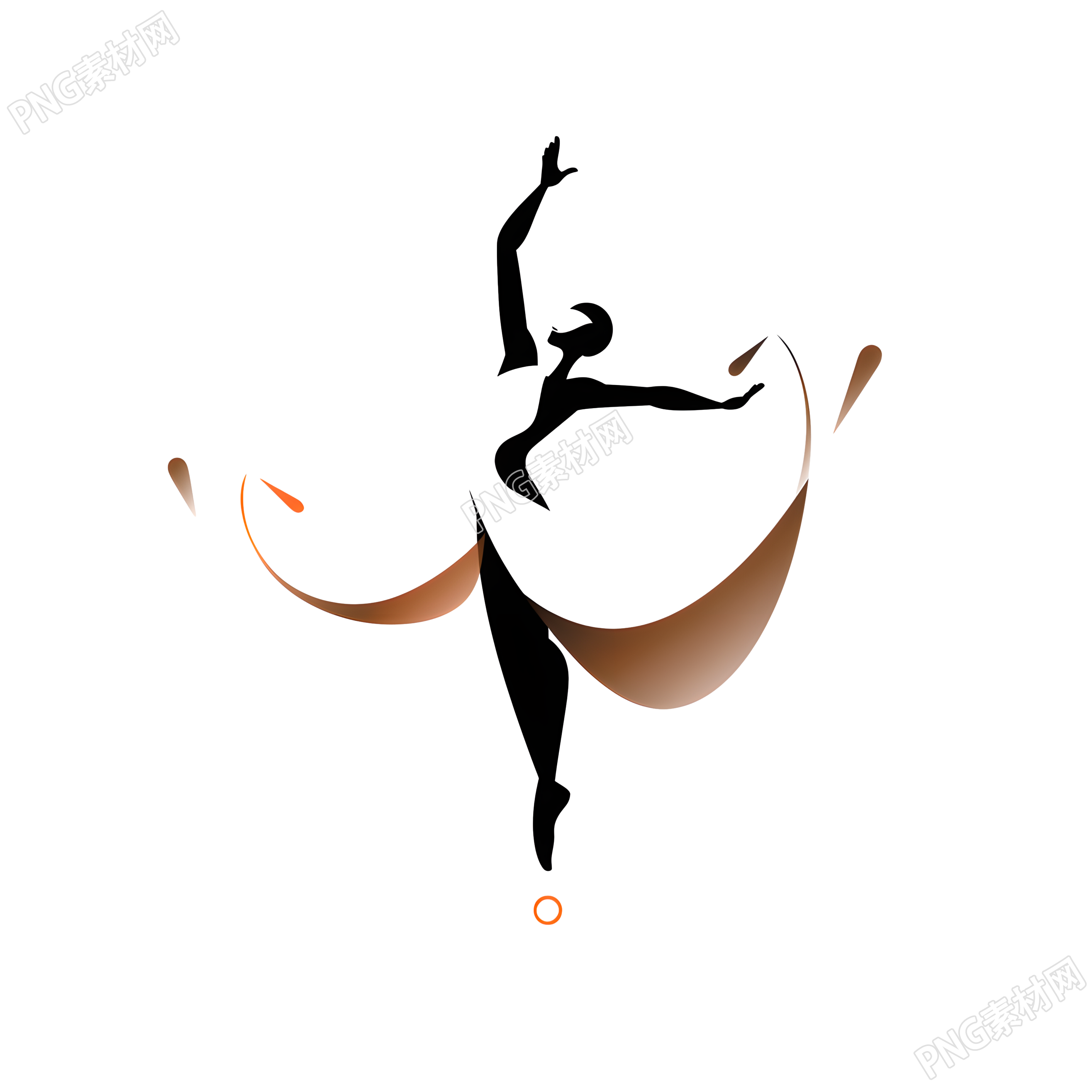 舞蹈logo透明背景插画