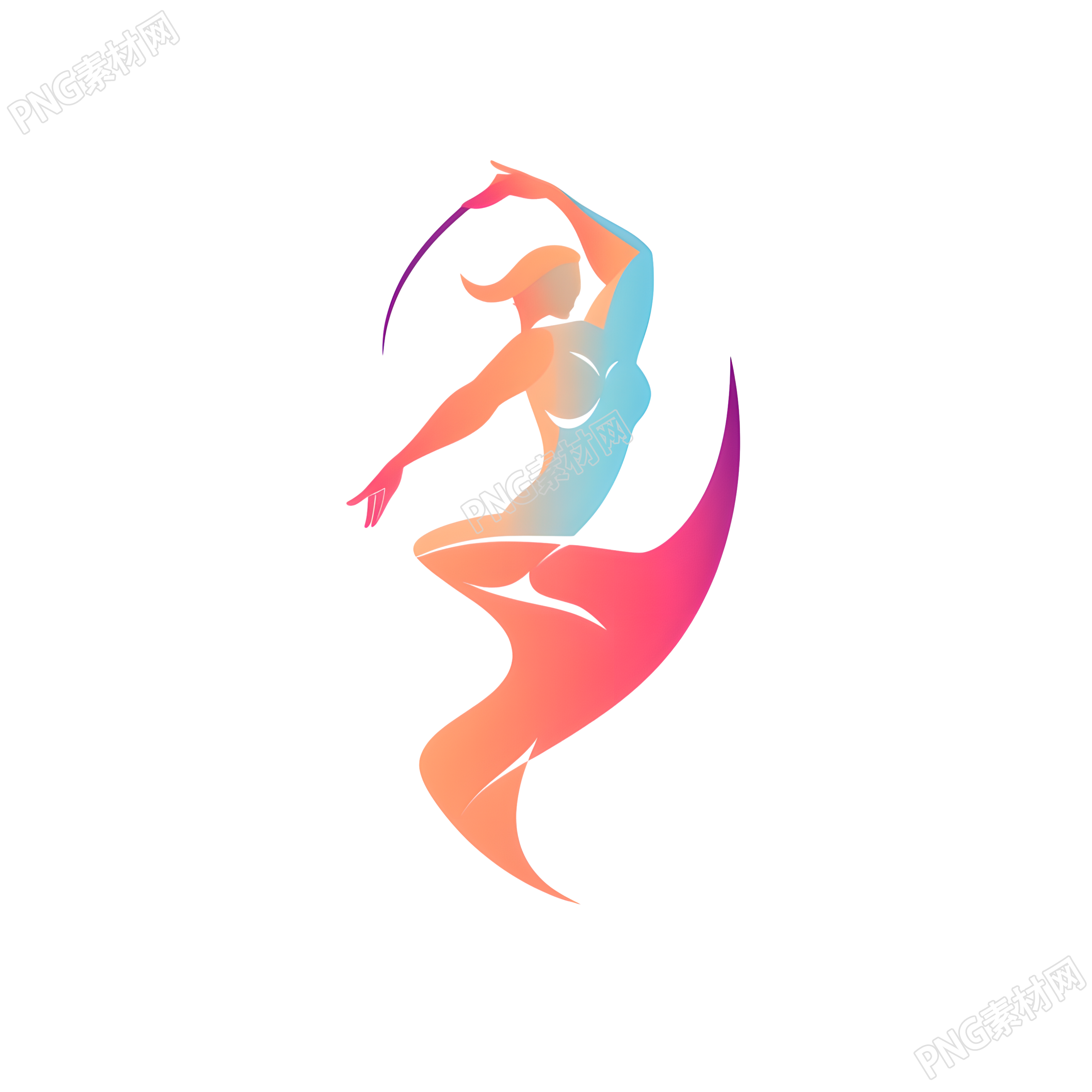 舞蹈logo简约插图