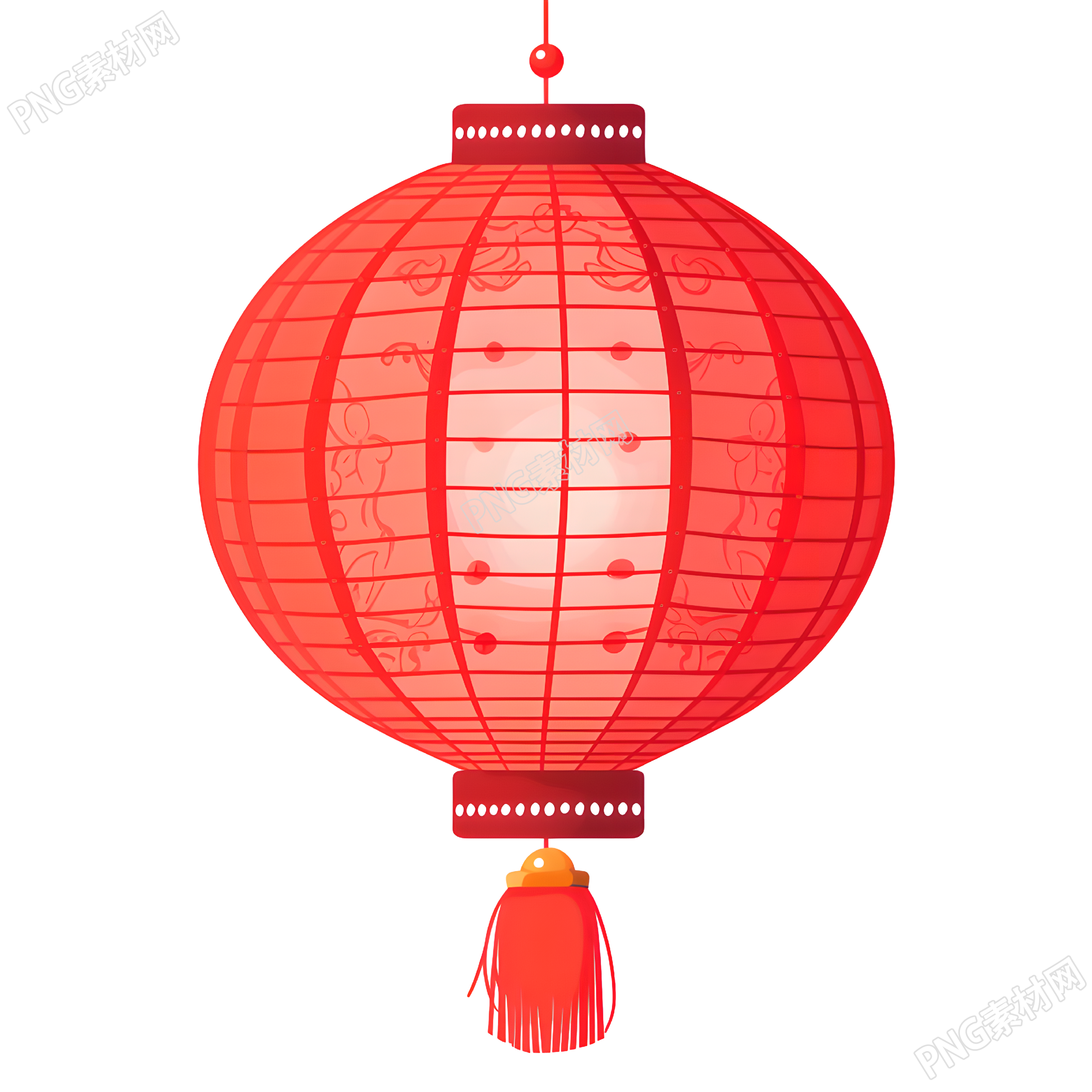 红灯笼极简插画