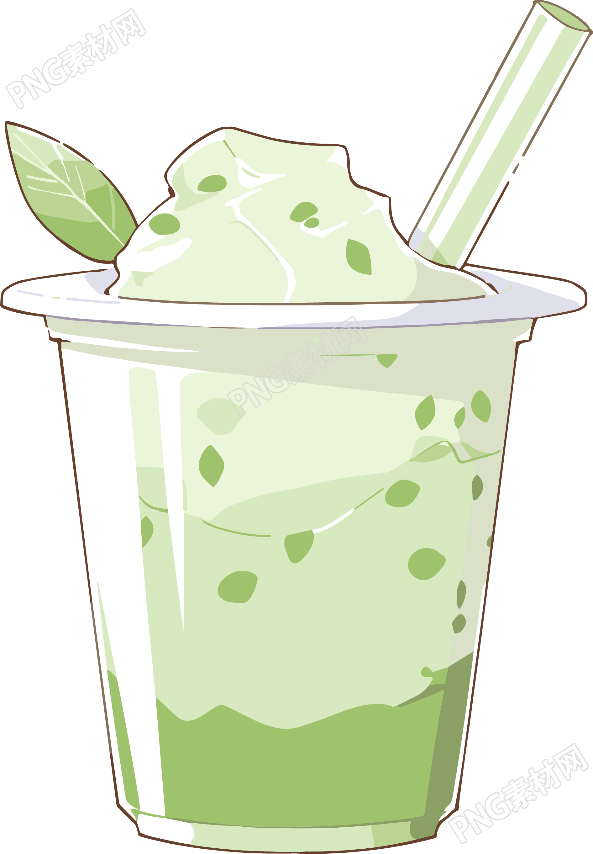奶茶清新設計素材