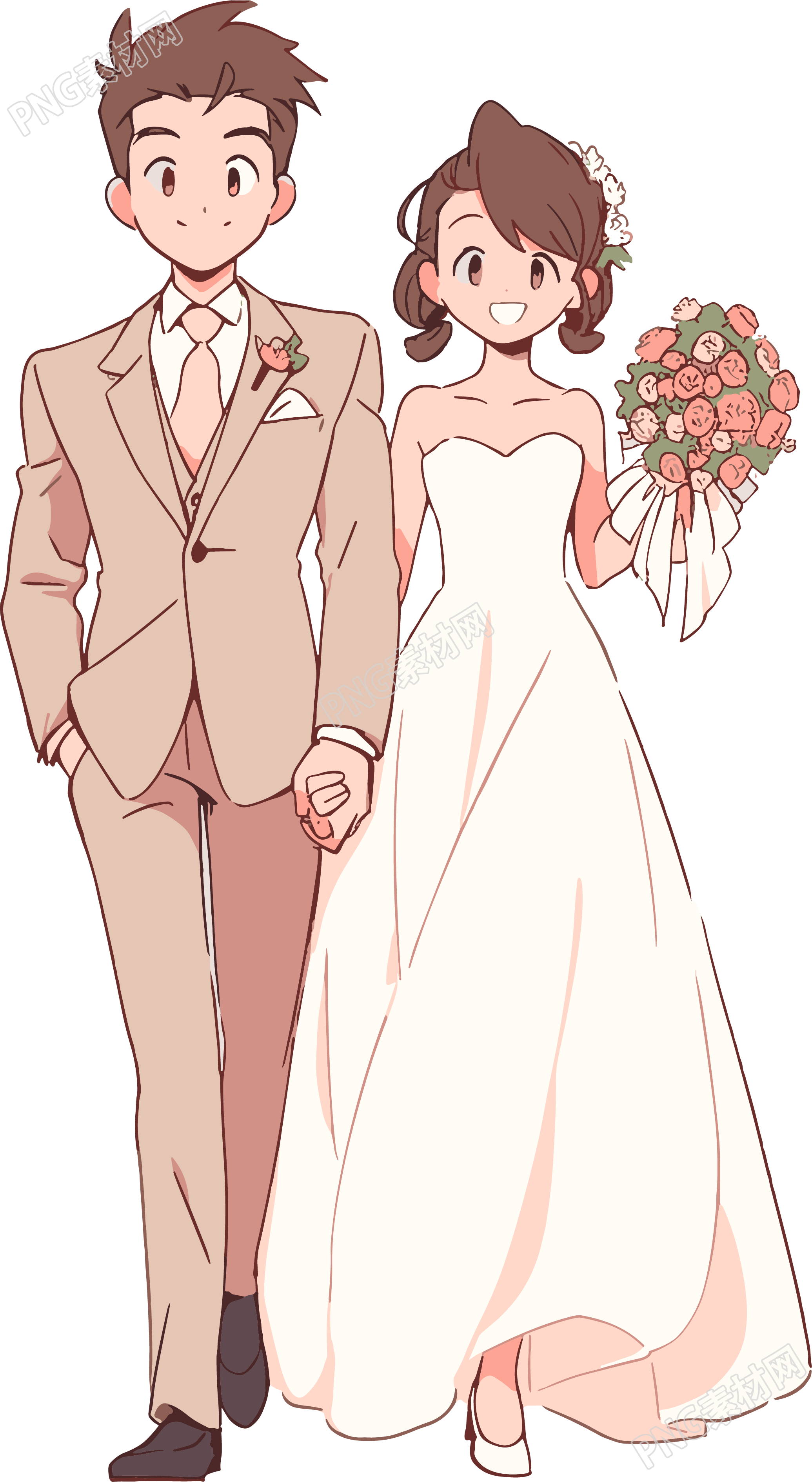 婚礼新娘新郎插图