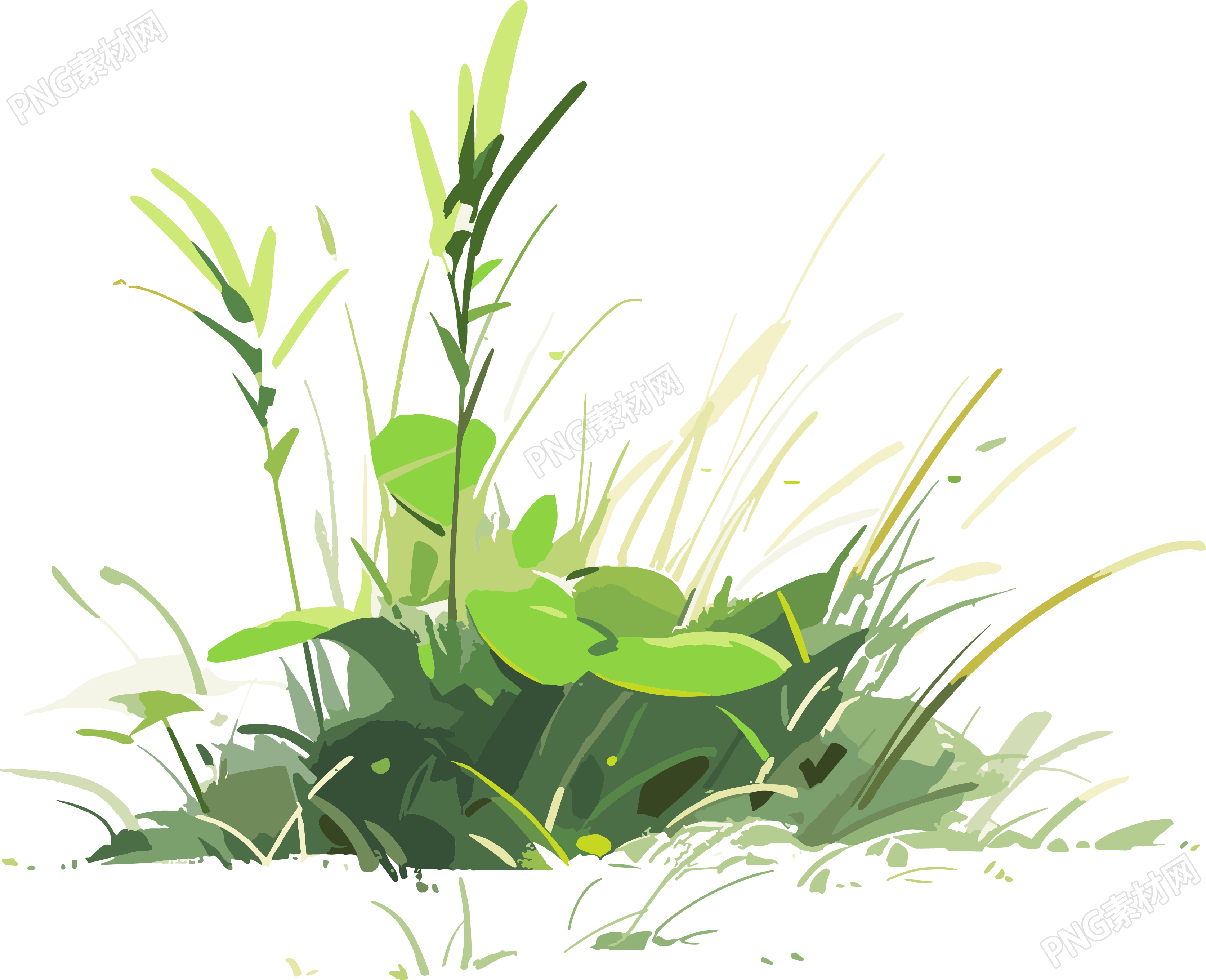 小草卡通创意设计元素