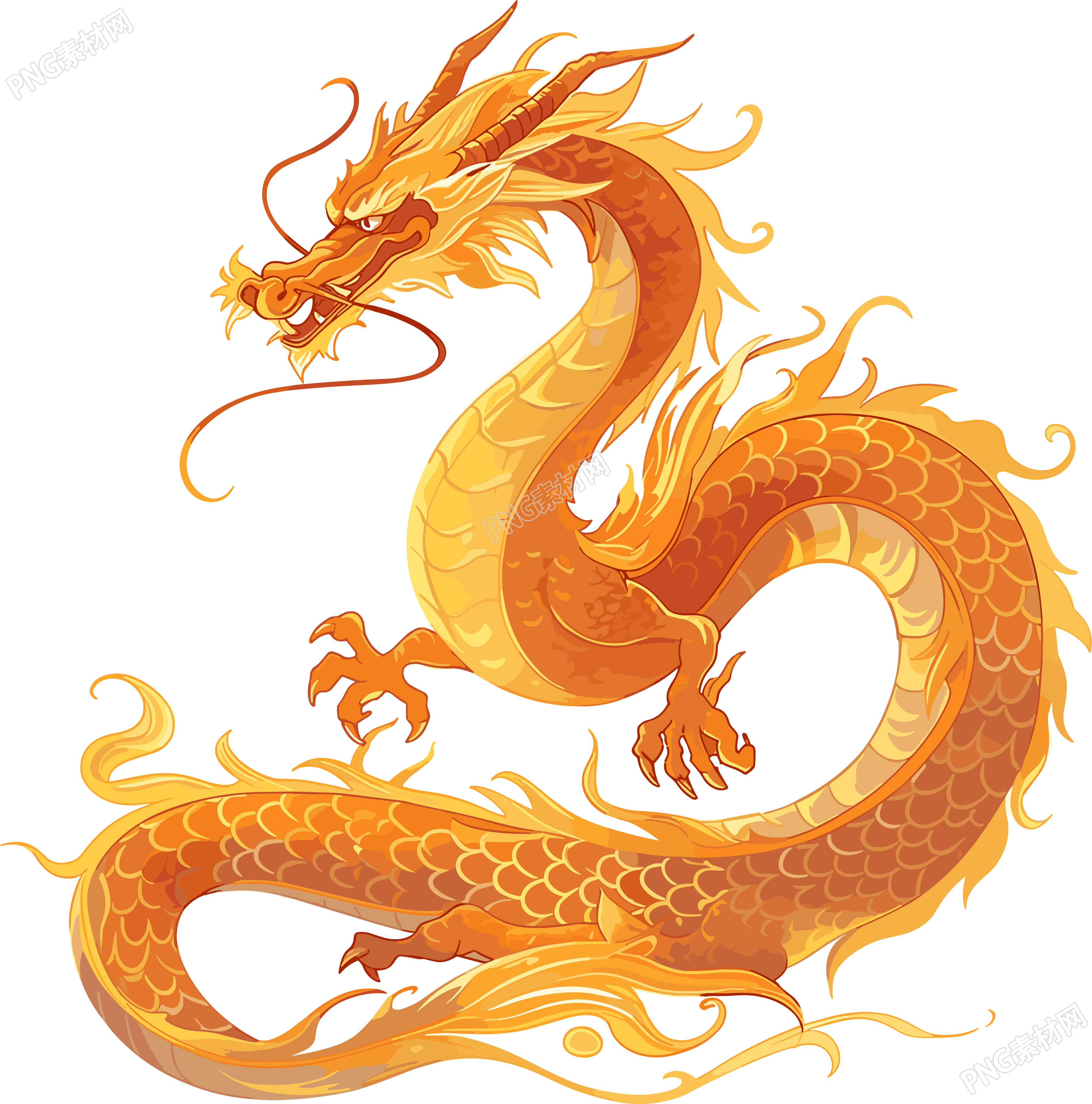 中国龙可商用插图