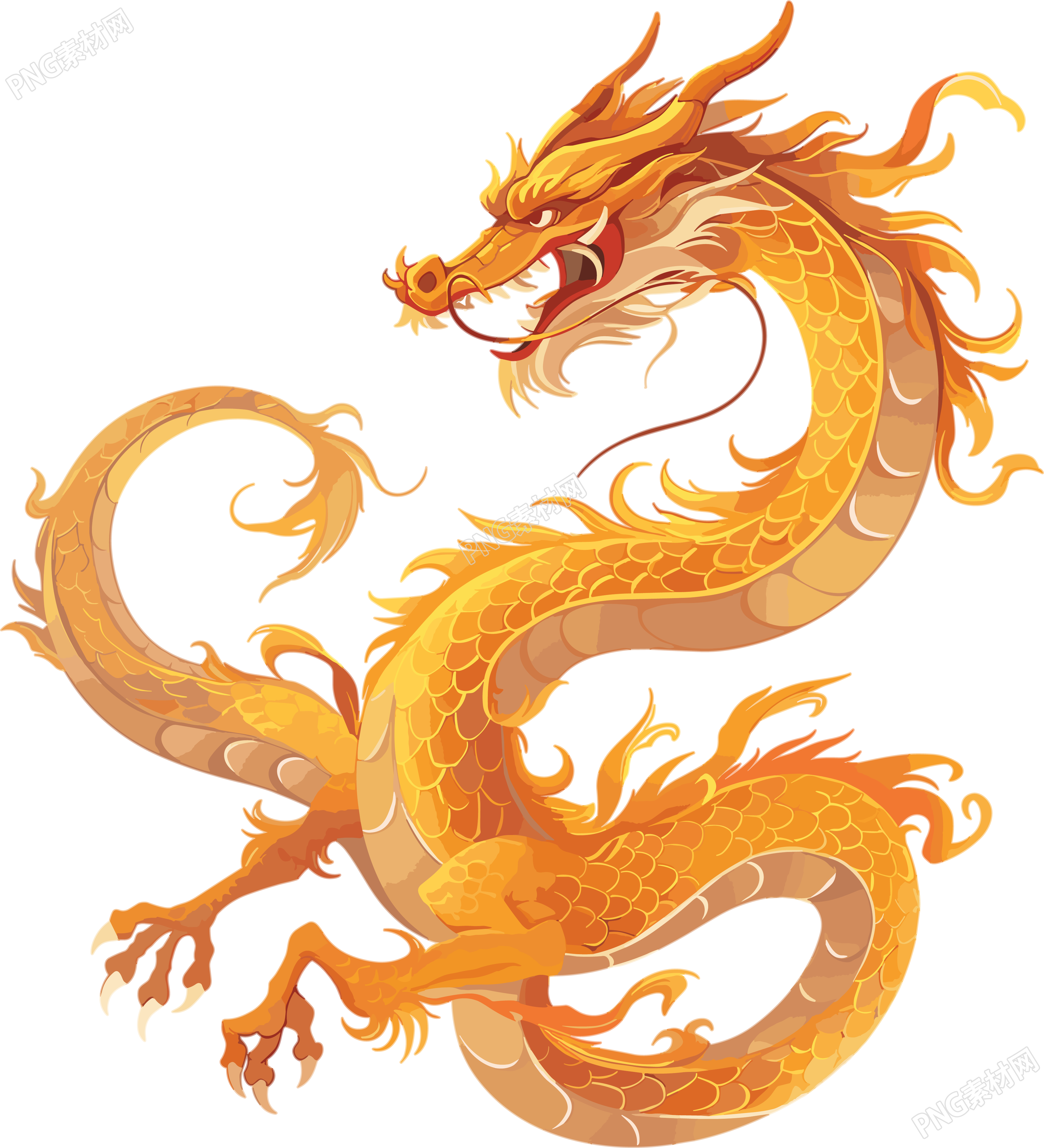 中国龙创意设计插图