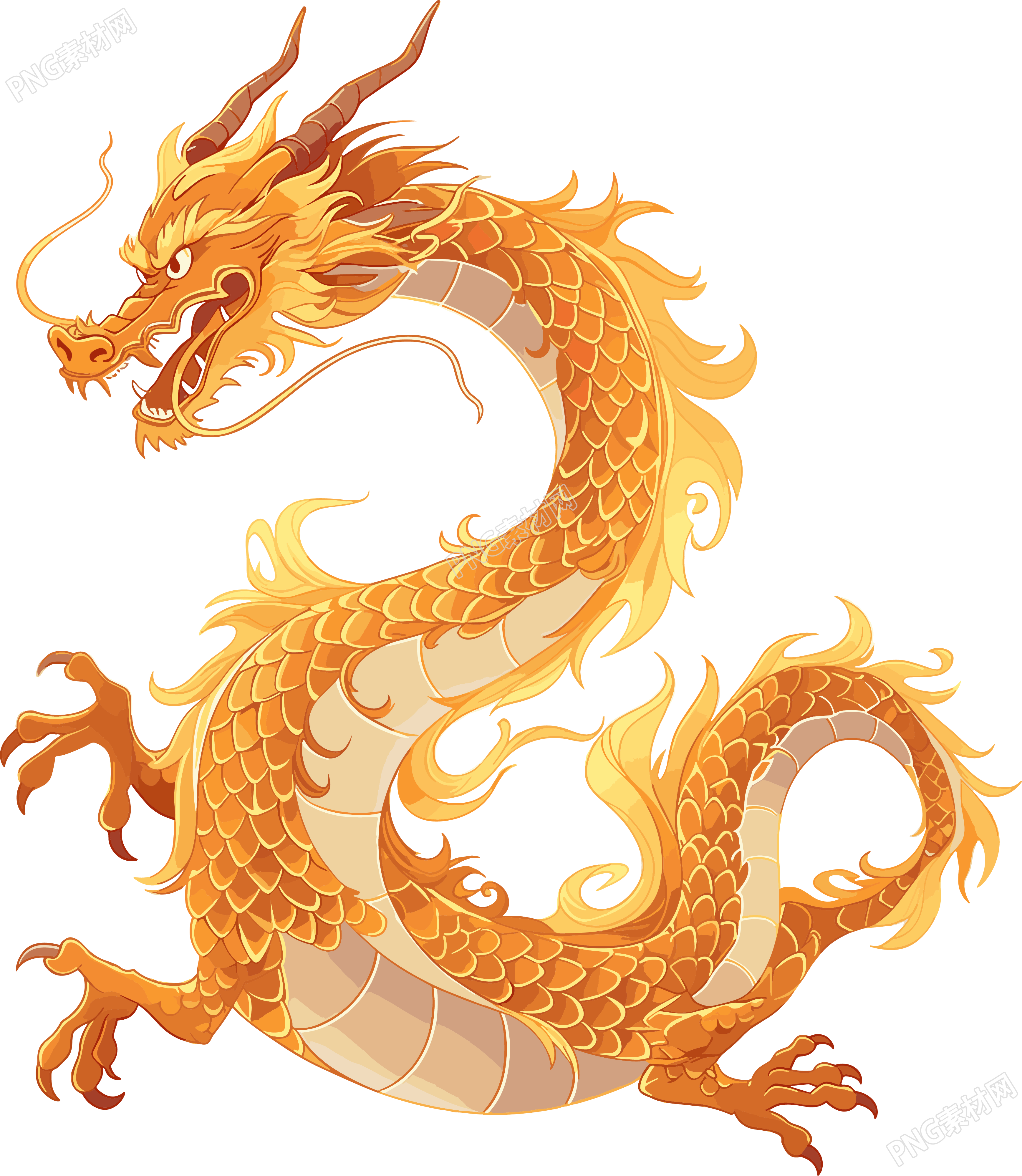 中国龙透明背景商用素材