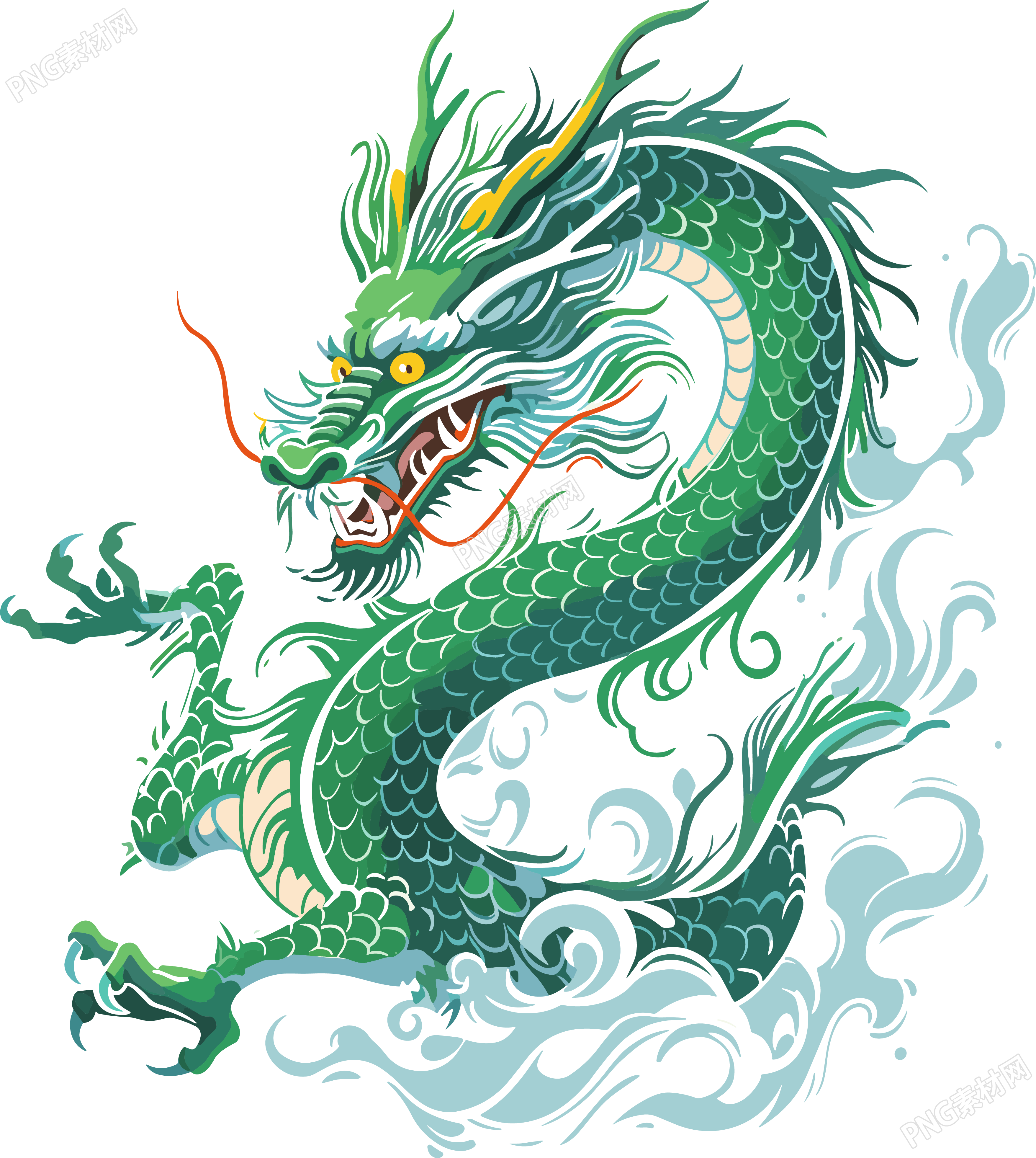 中国龙PNG素材插图