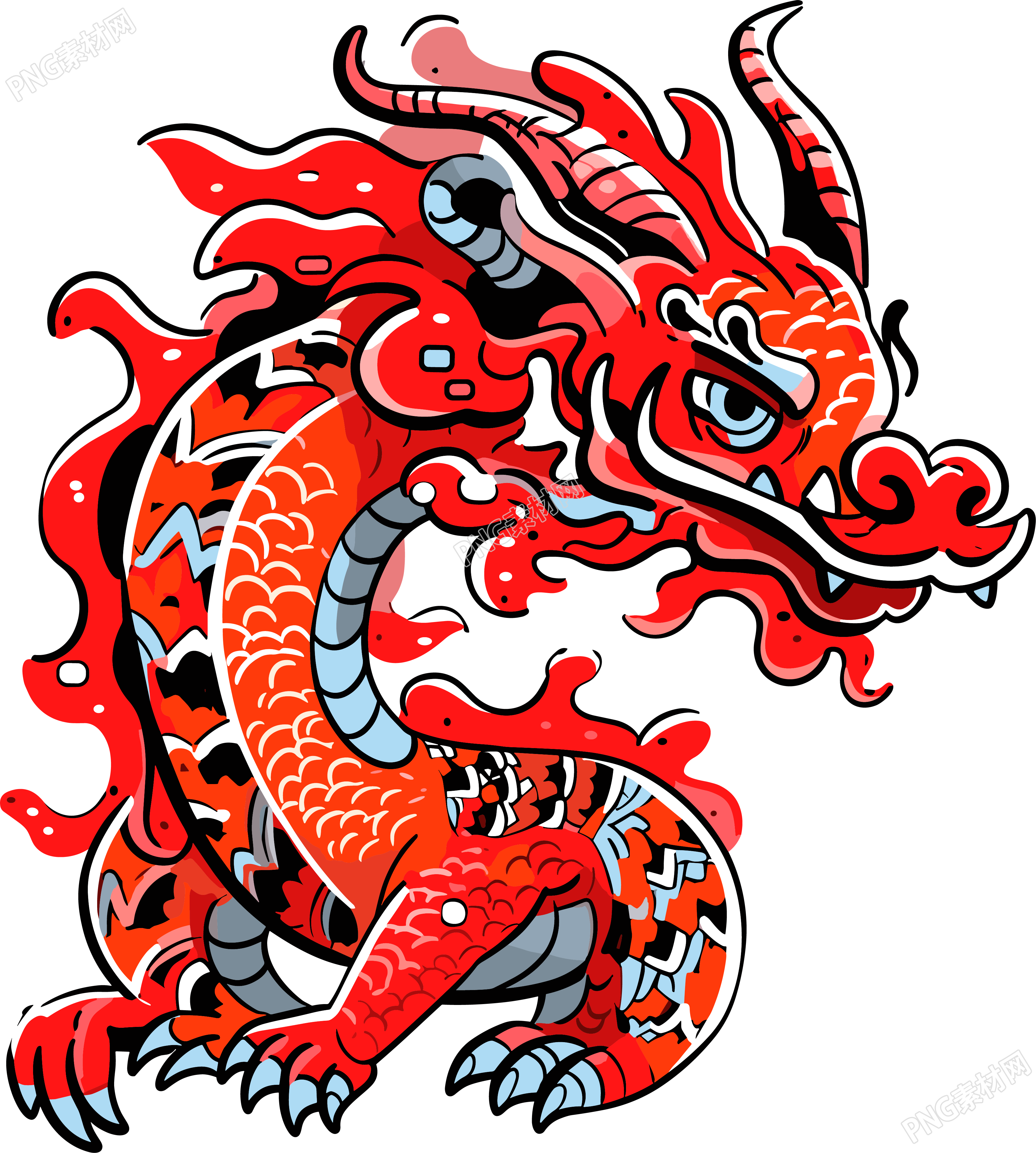 中國龍卡通插圖