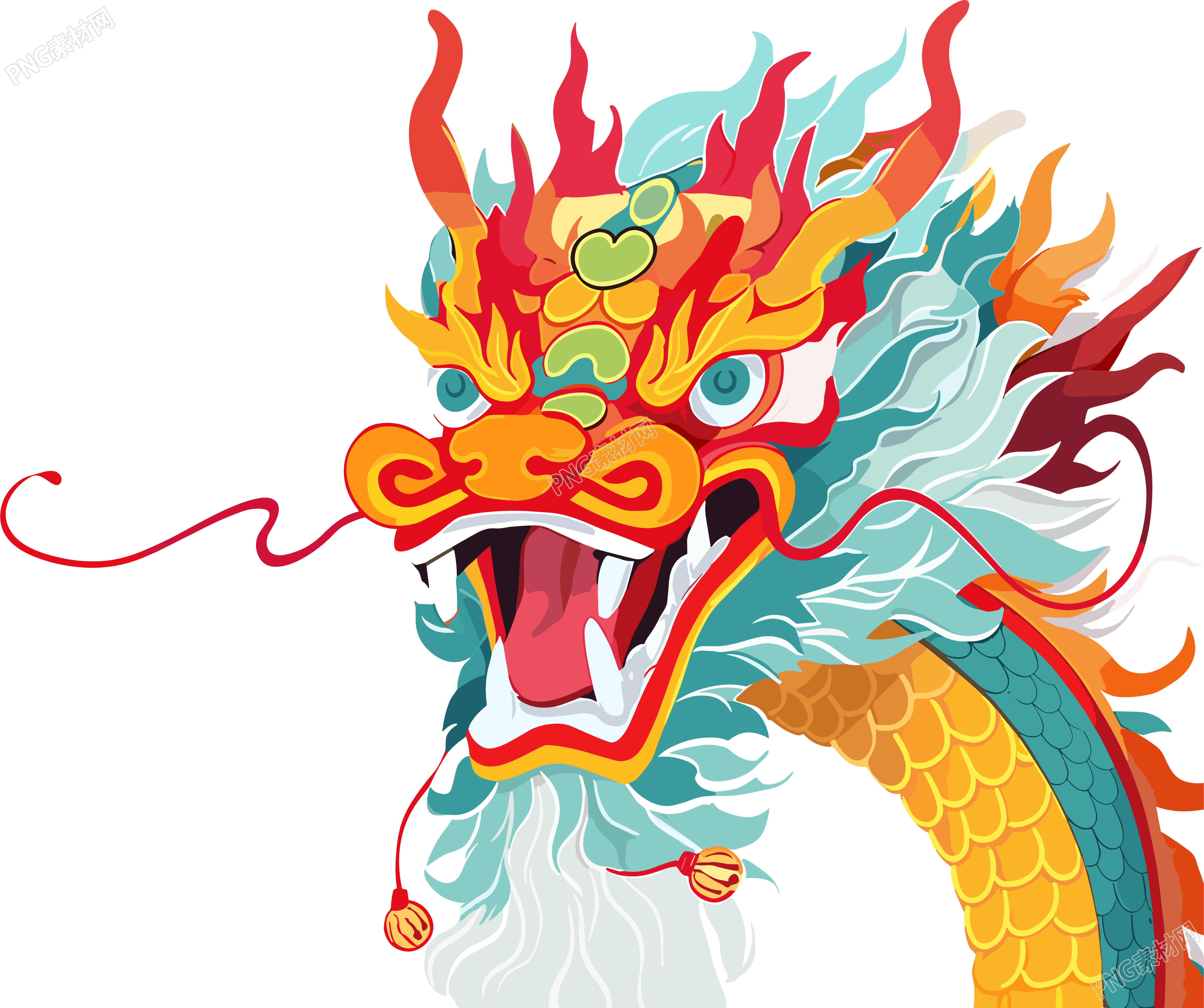 中国龙PNG插图节日素材
