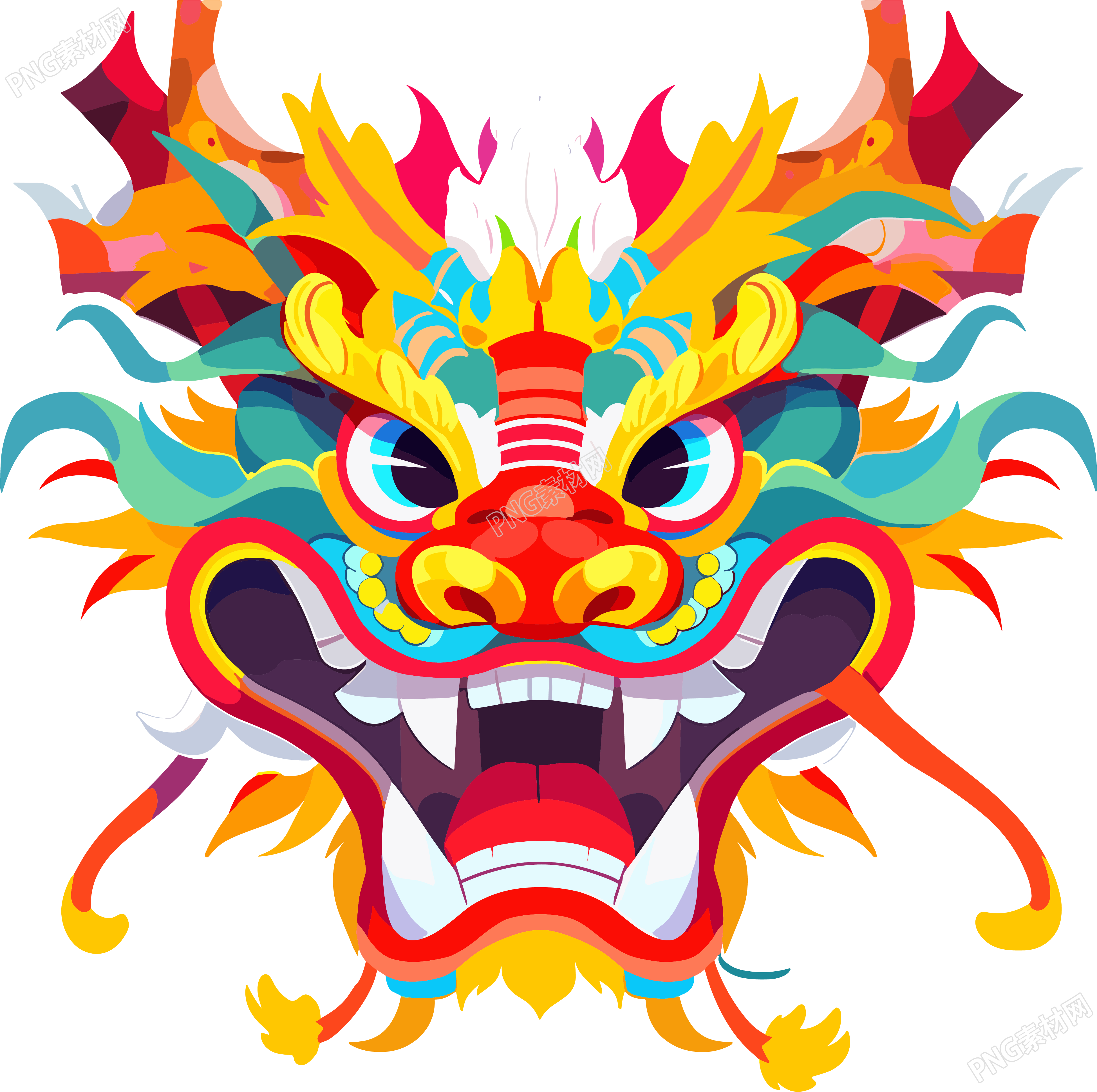 中國龍簡單中國新年素材