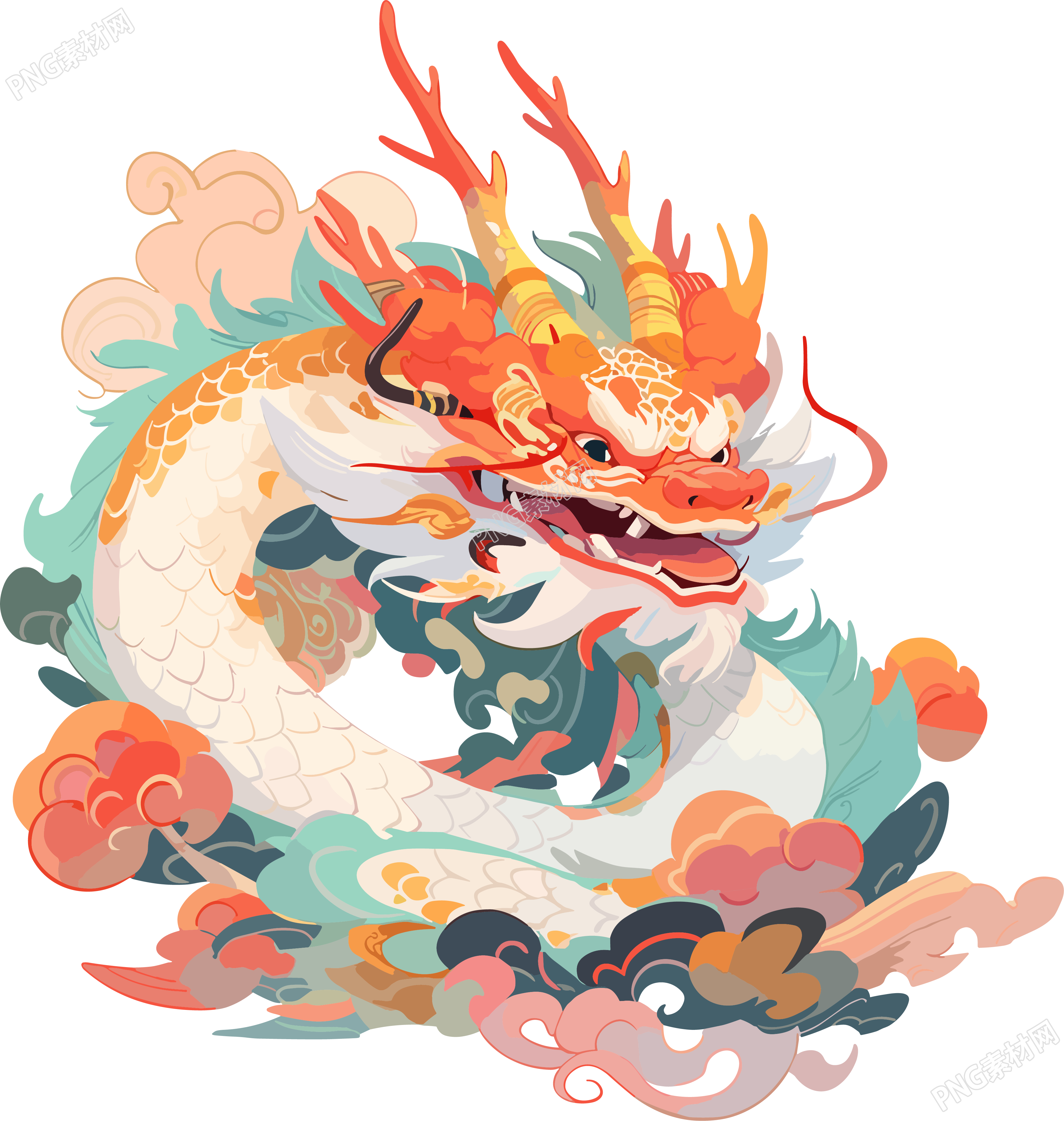 中国龙简单插画
