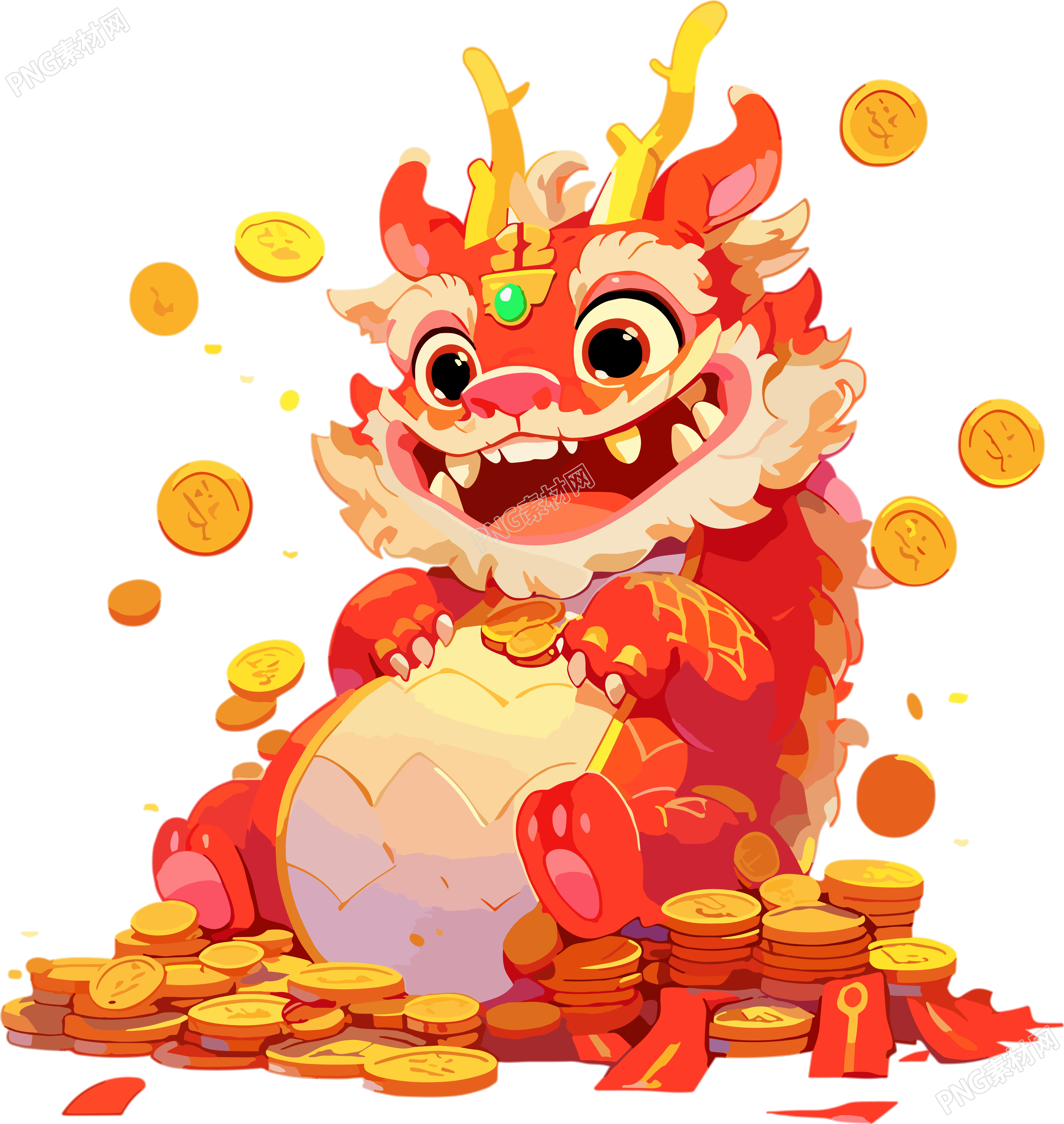 中国龙矢量卡通素材