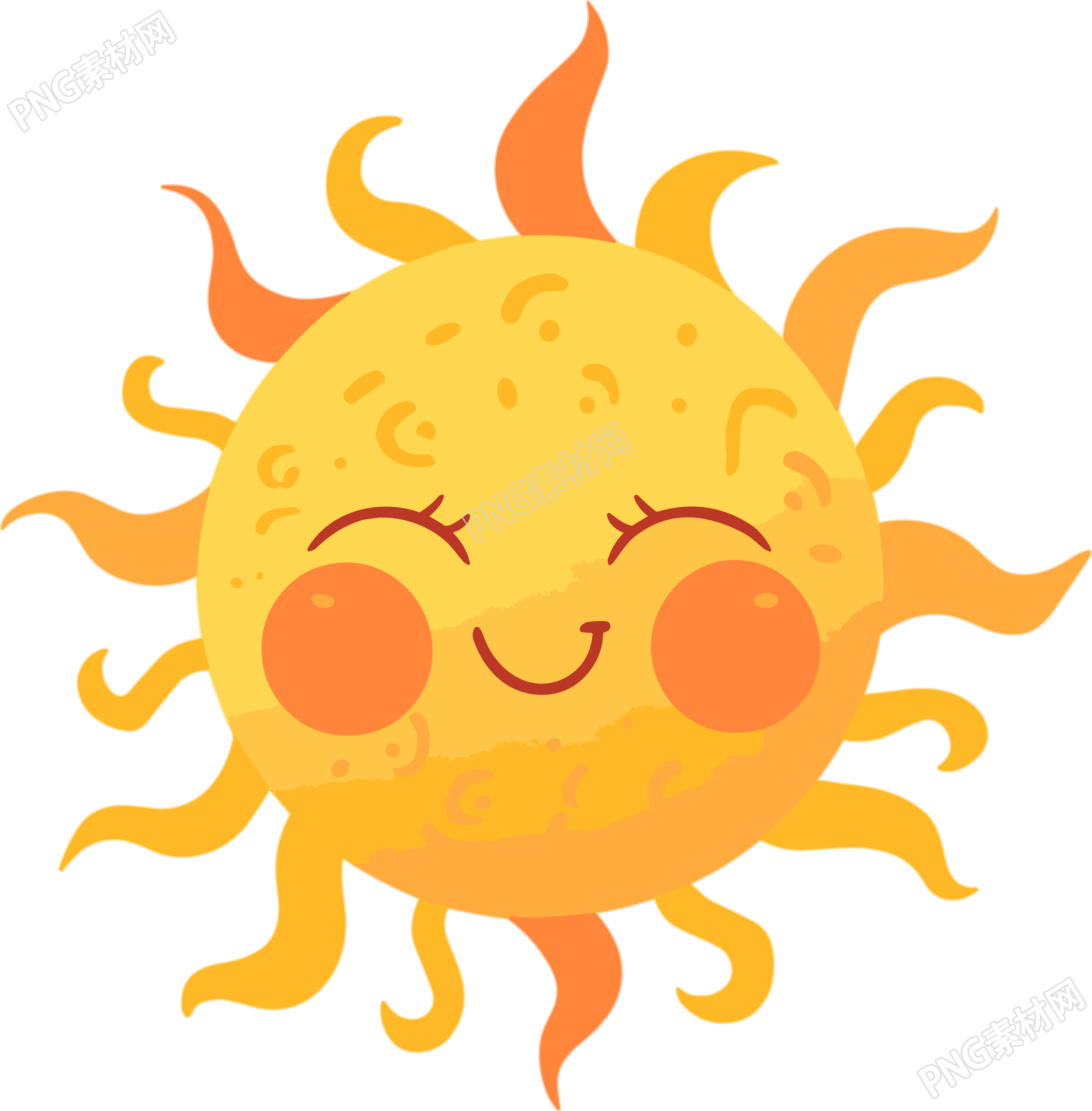 太阳卡通可商用插图