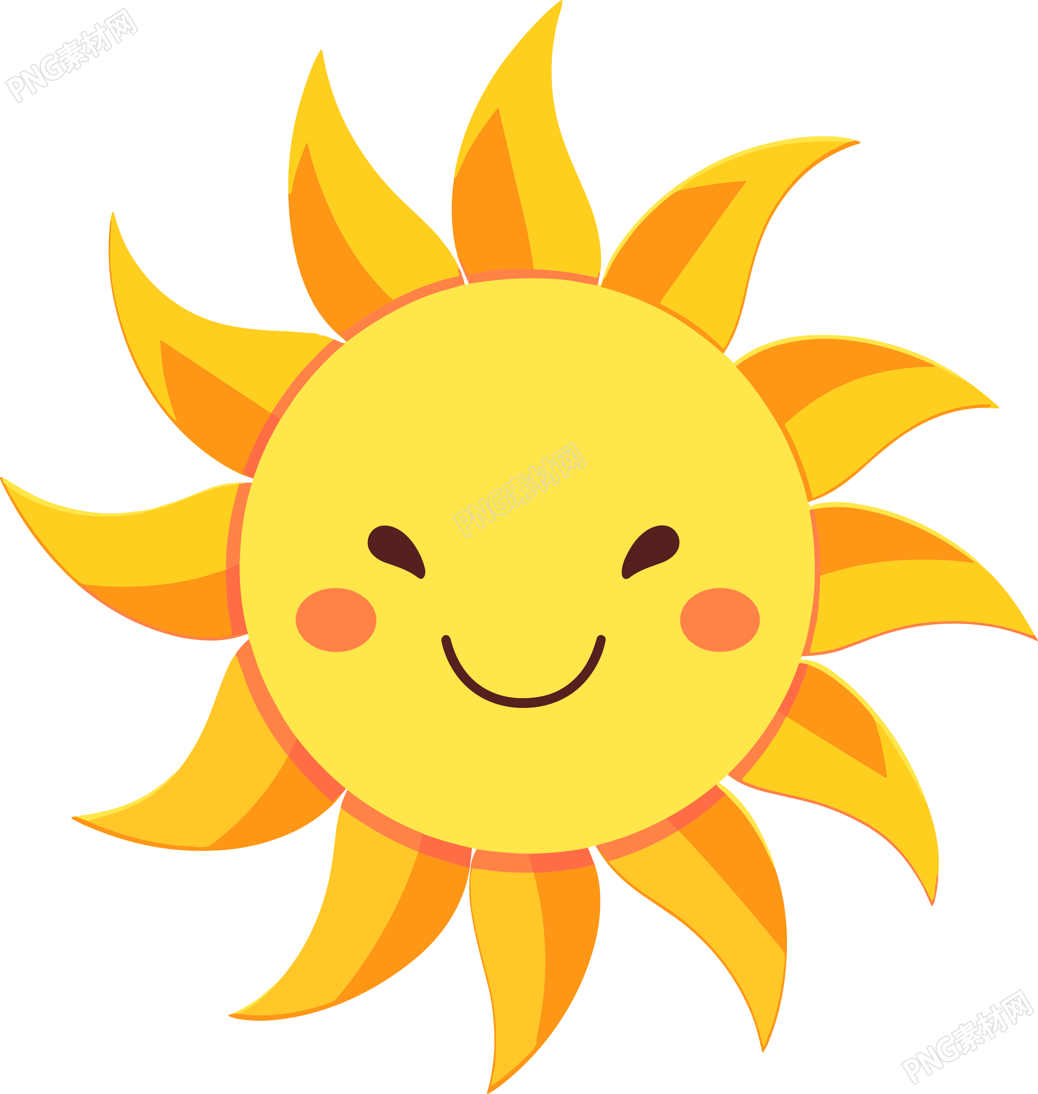 太阳卡通商业设计元素