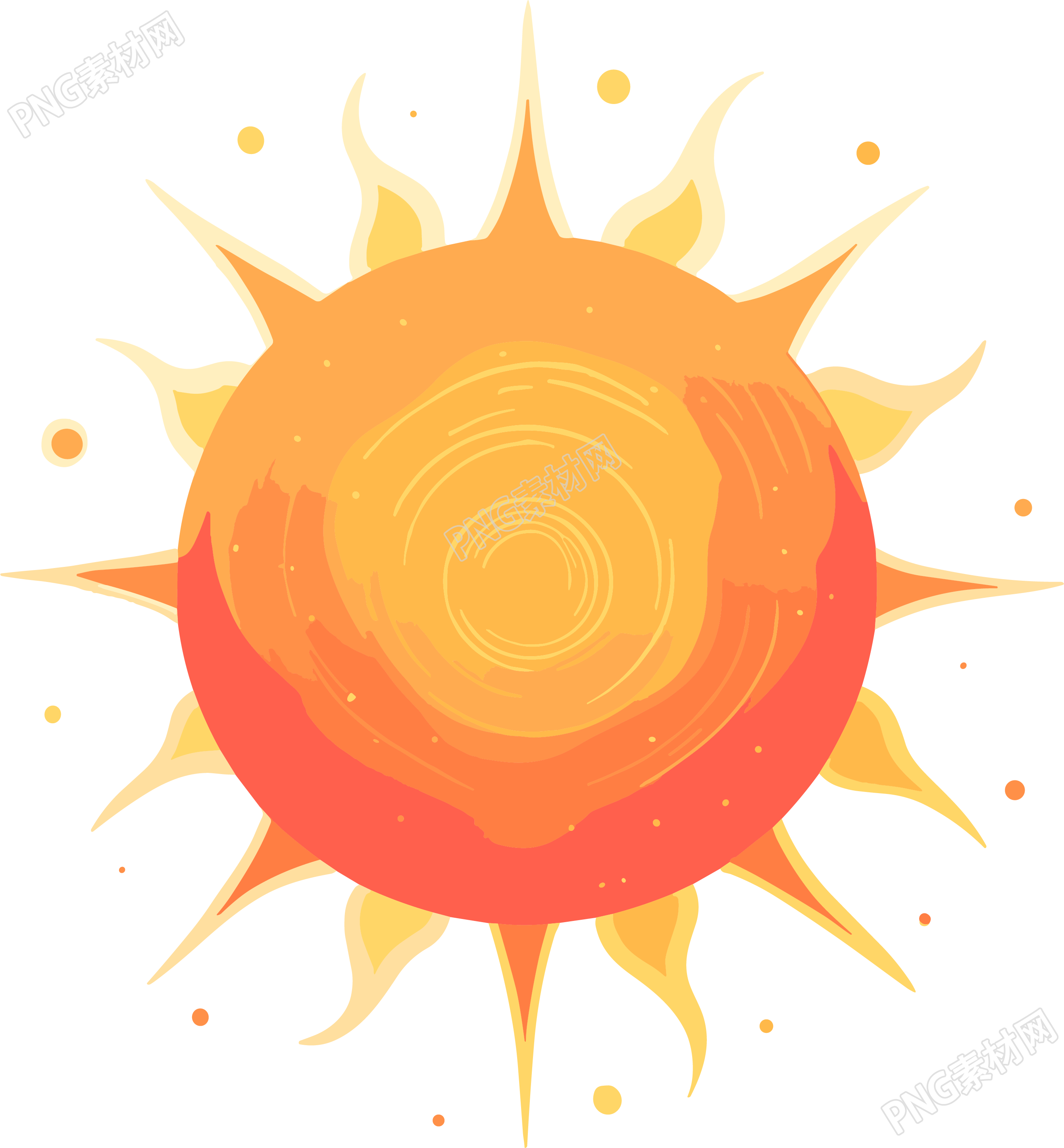 太阳卡通插画设计元素
