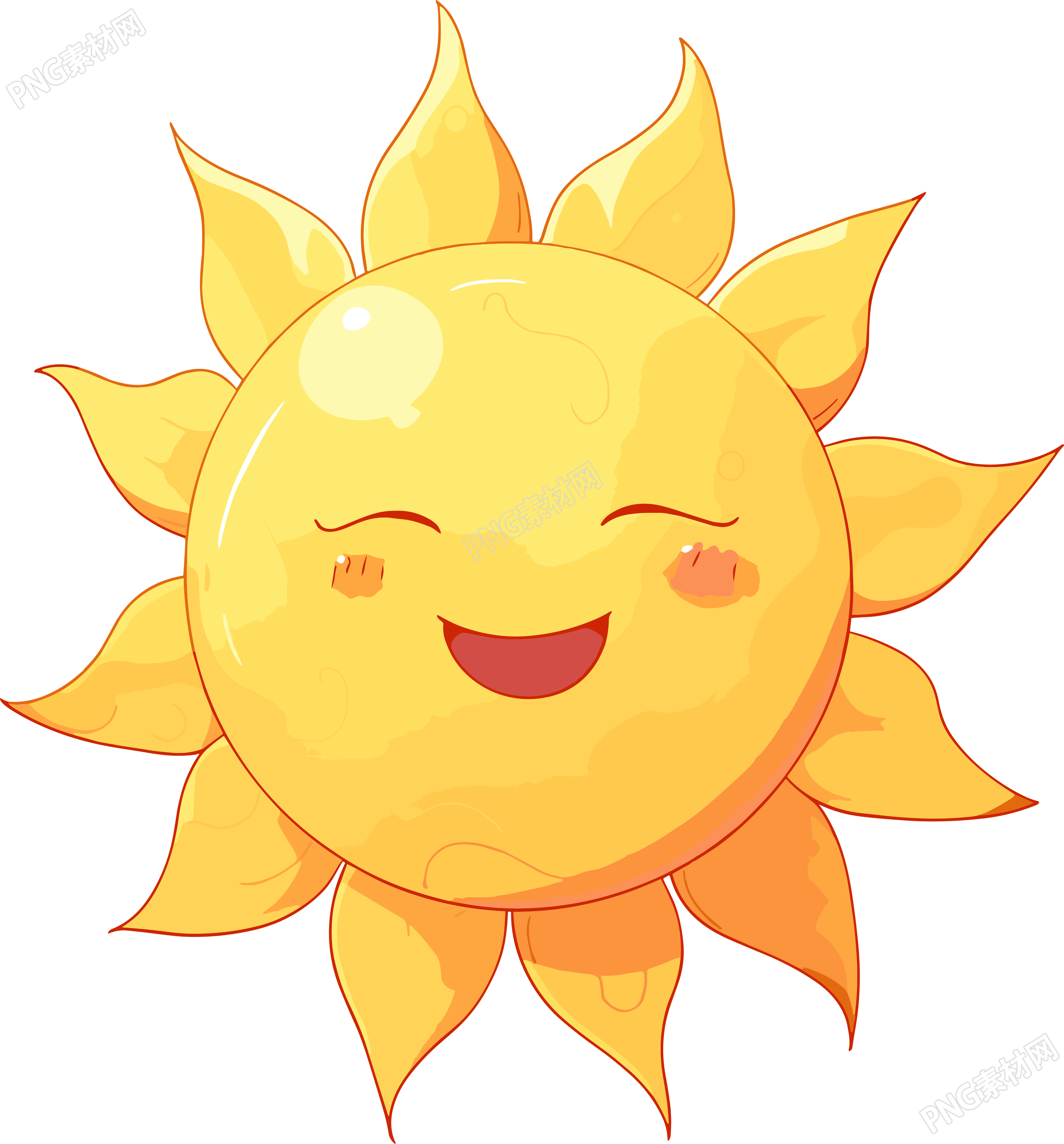 太阳卡通扁平插画