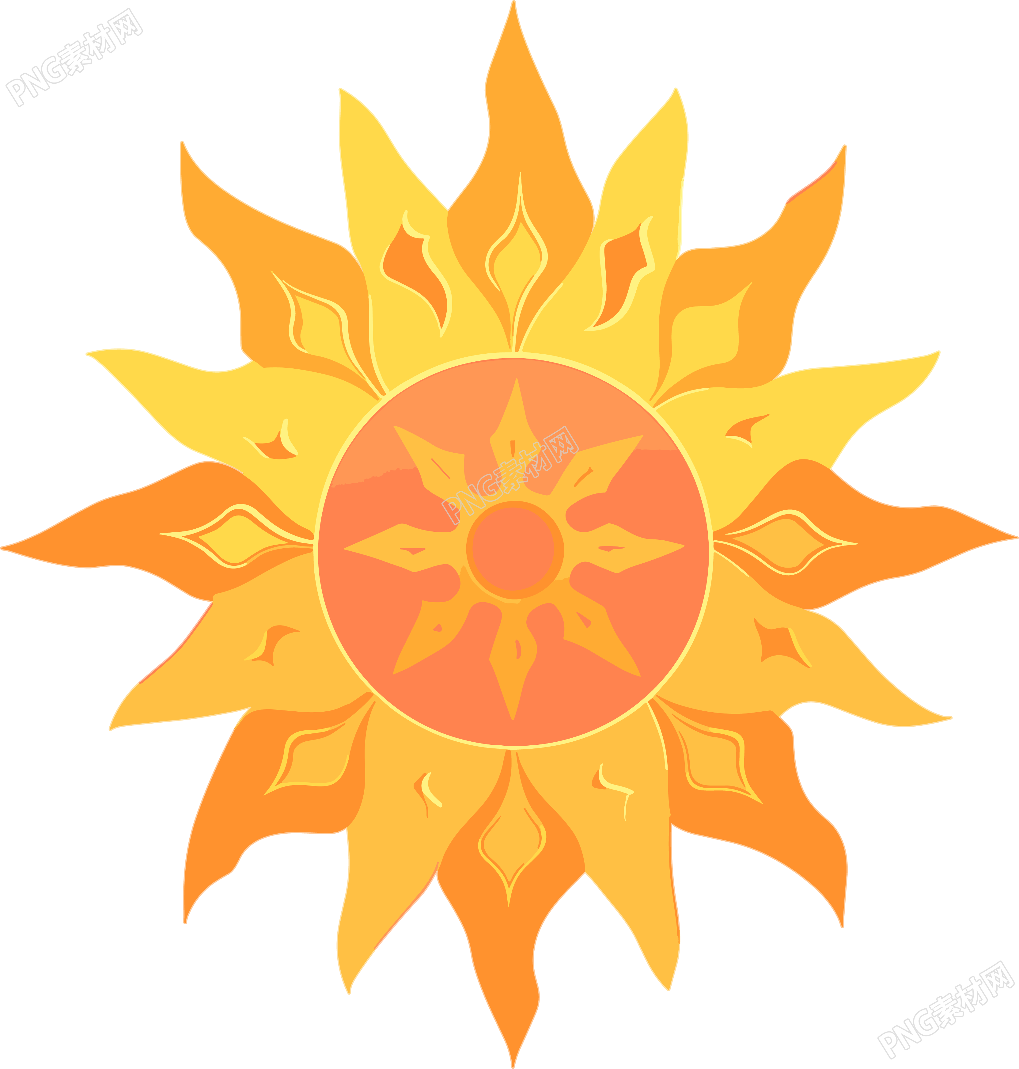 太阳卡通创意设计素材