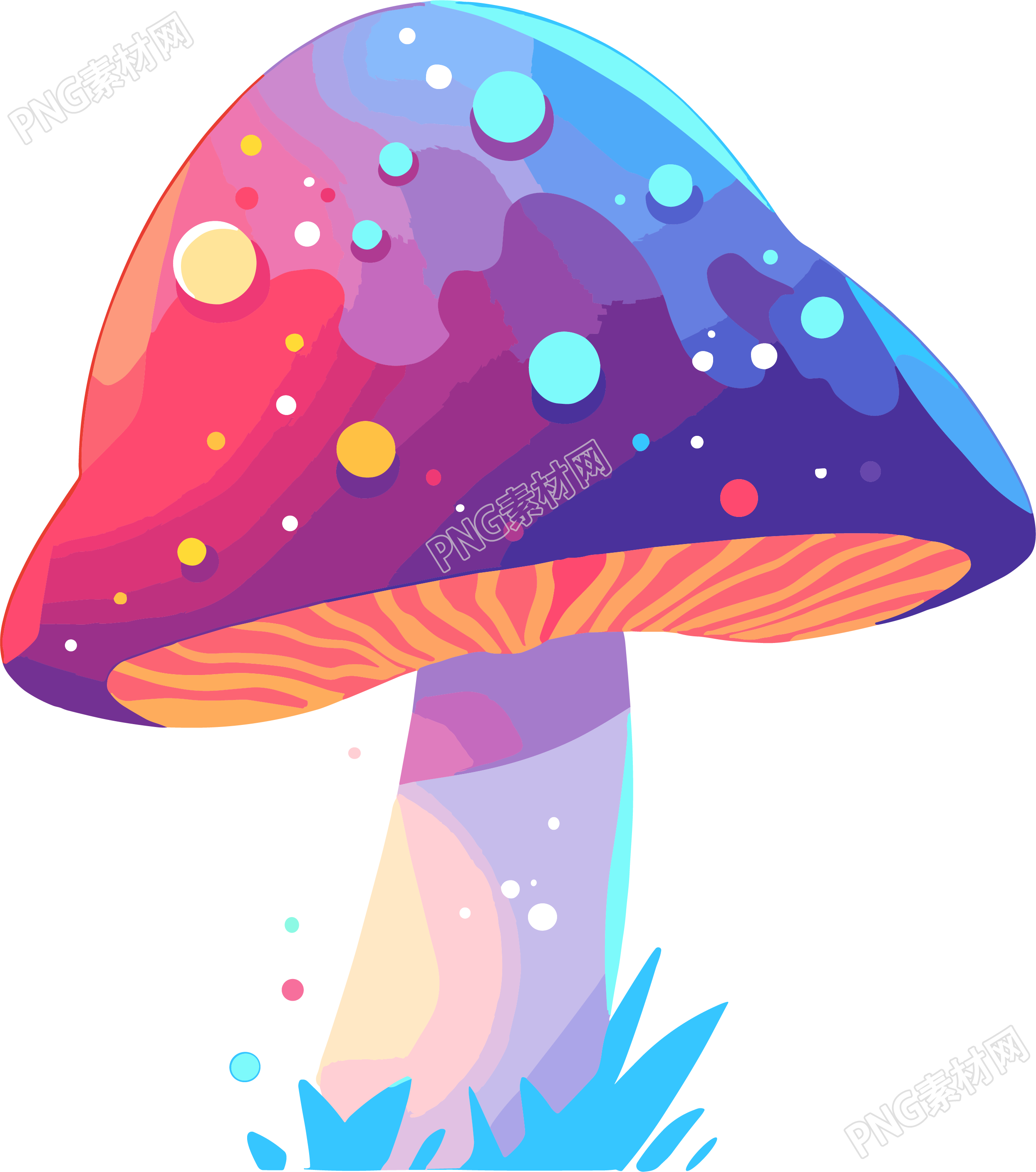 蘑菇卡通平面插画