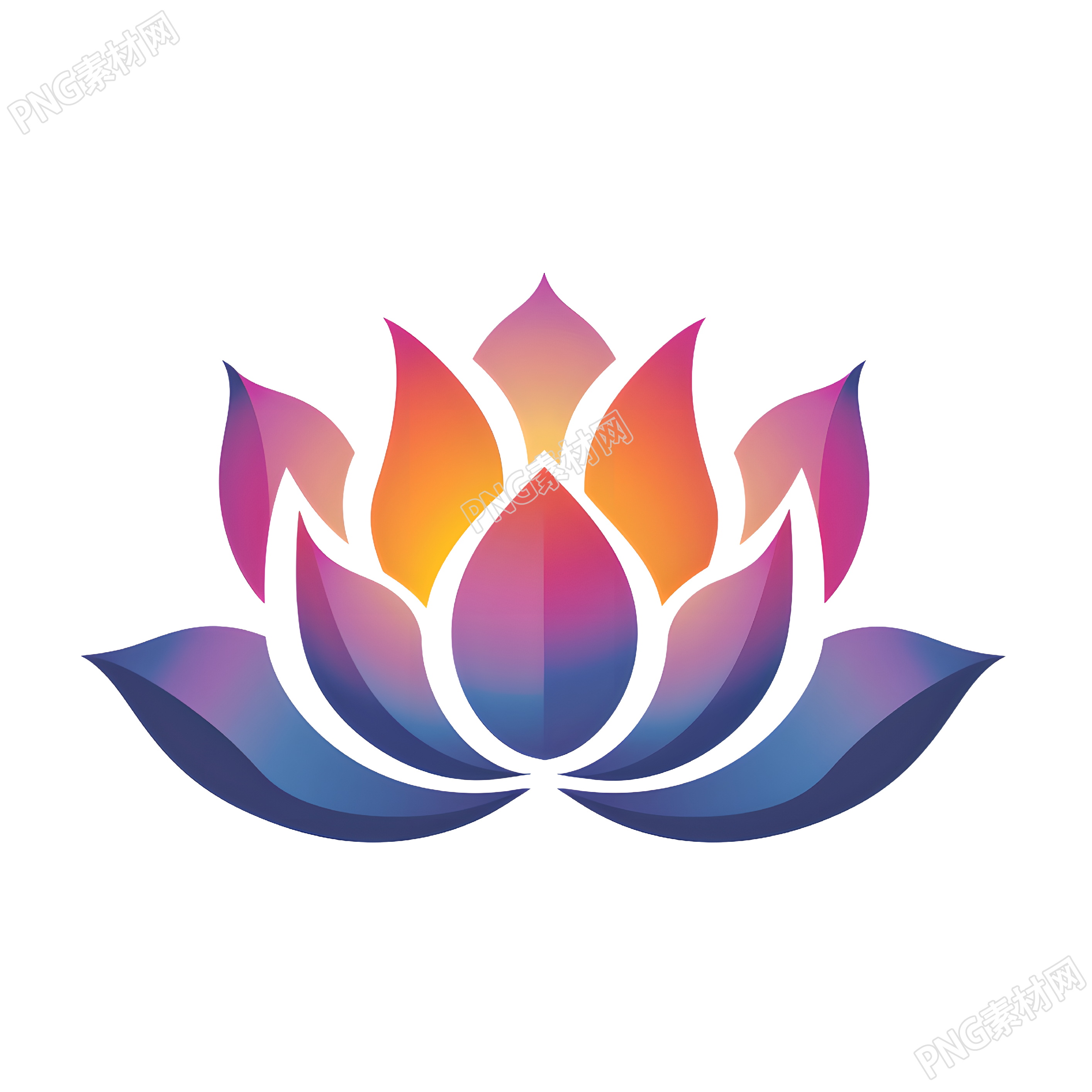 蓮花logo透明背景素材
