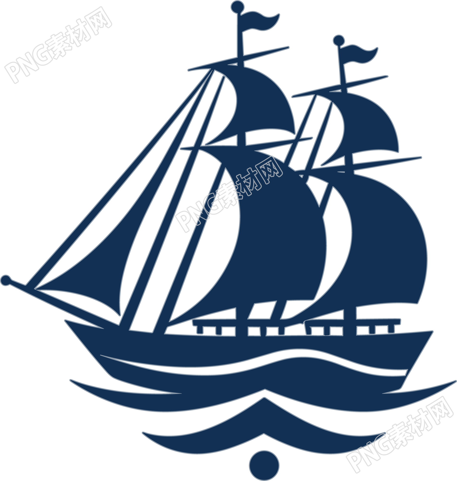 船logo可商用插画