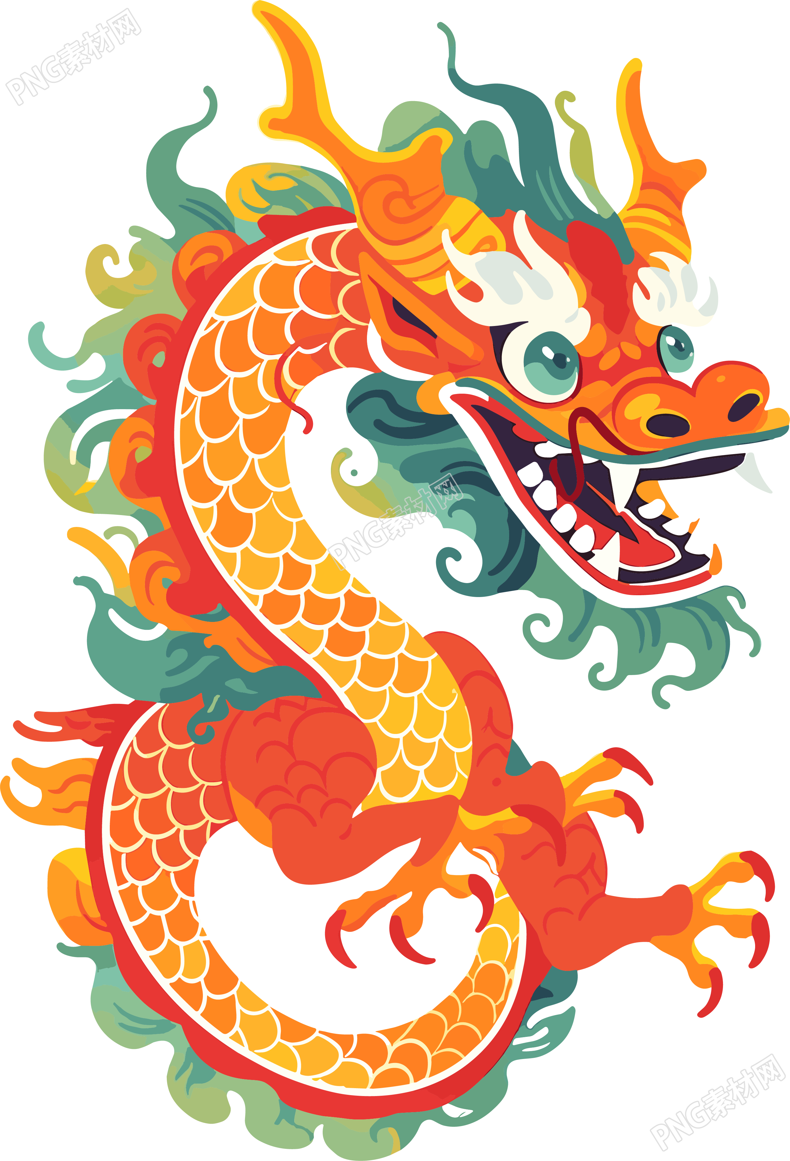 龙矢量插画素材