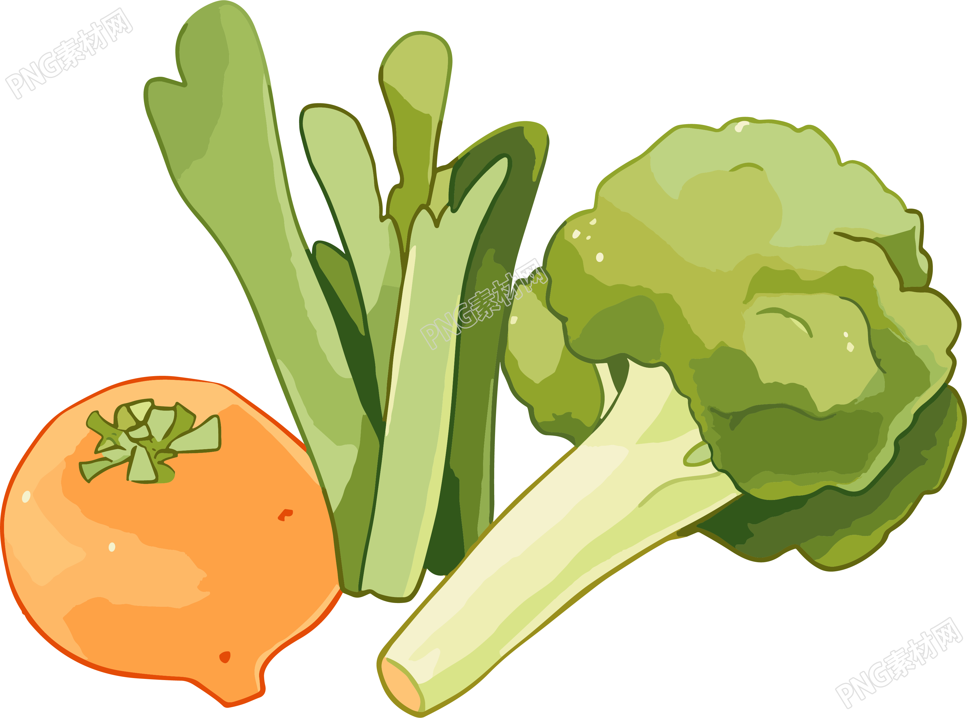 蔬菜水果卡通插图