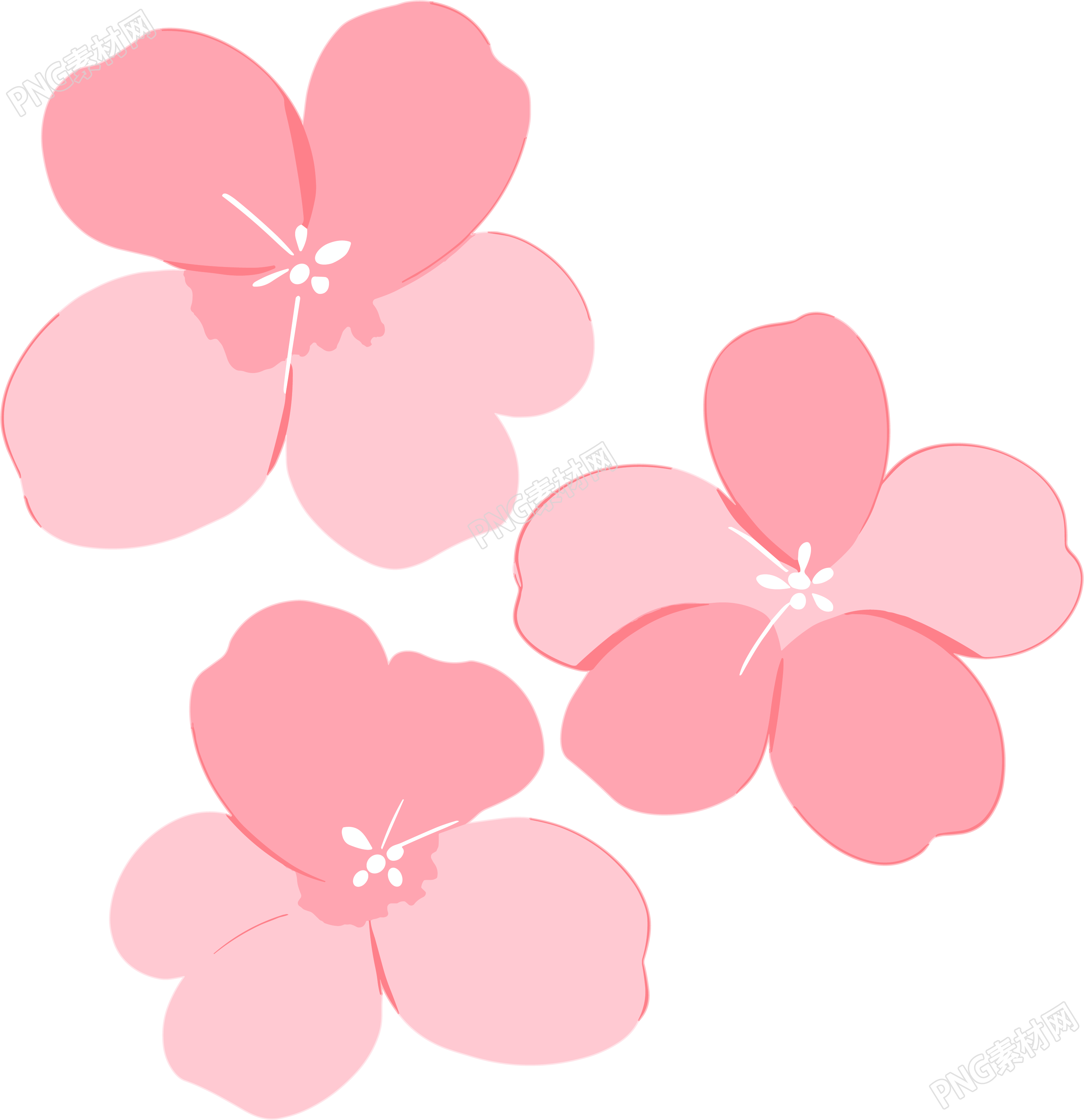 花瓣简单扁平素材