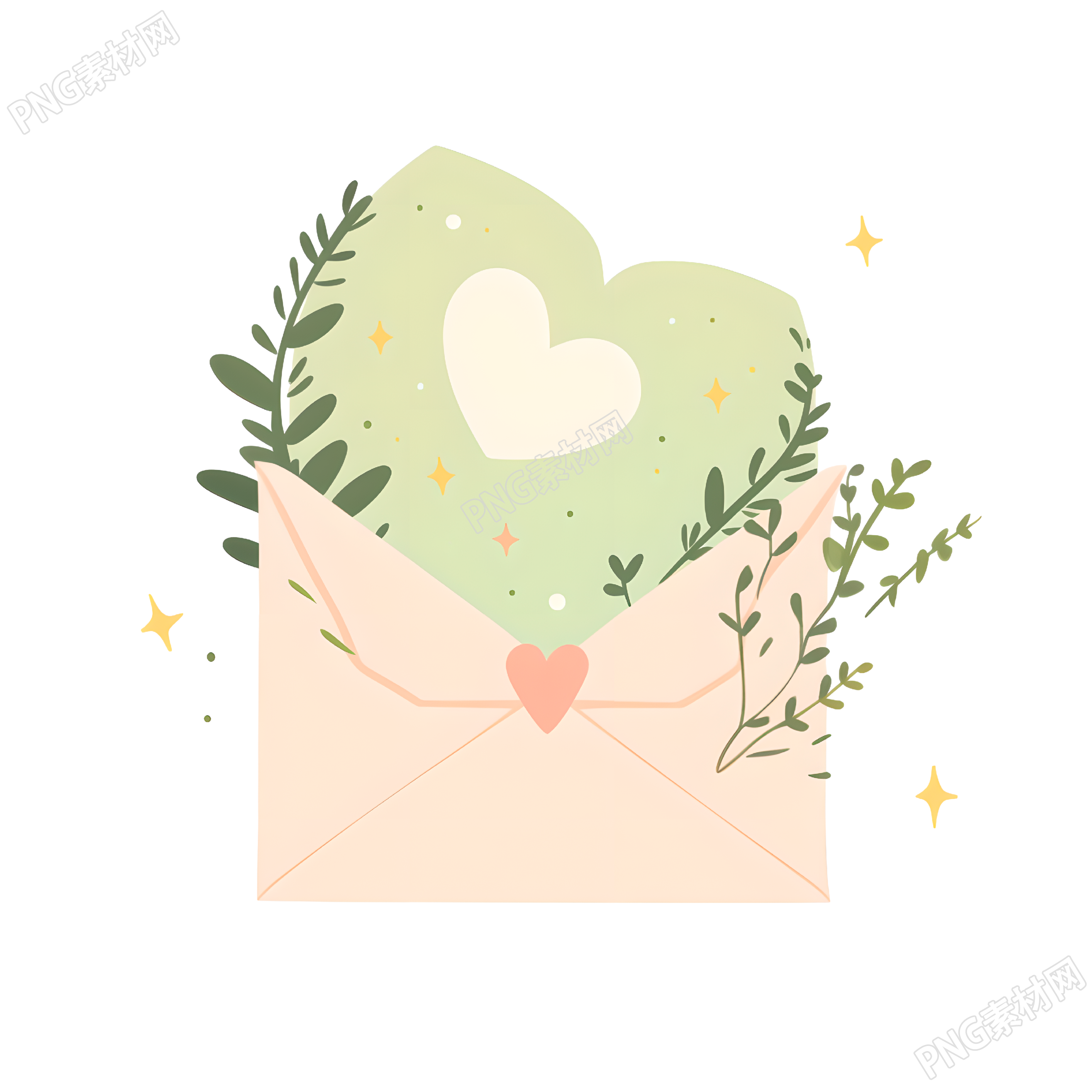 賀卡透明背景插圖