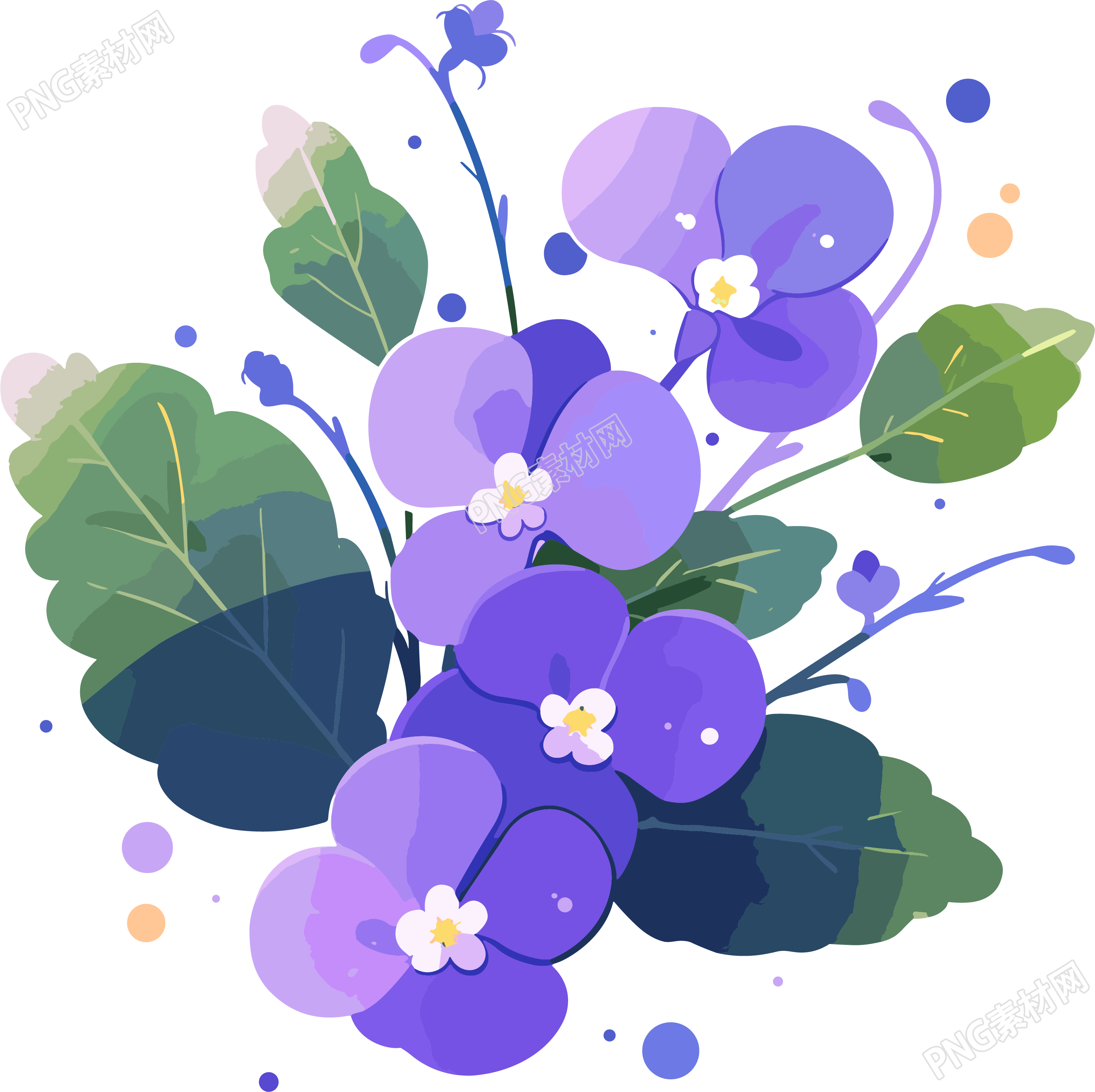 花朵可商用插画