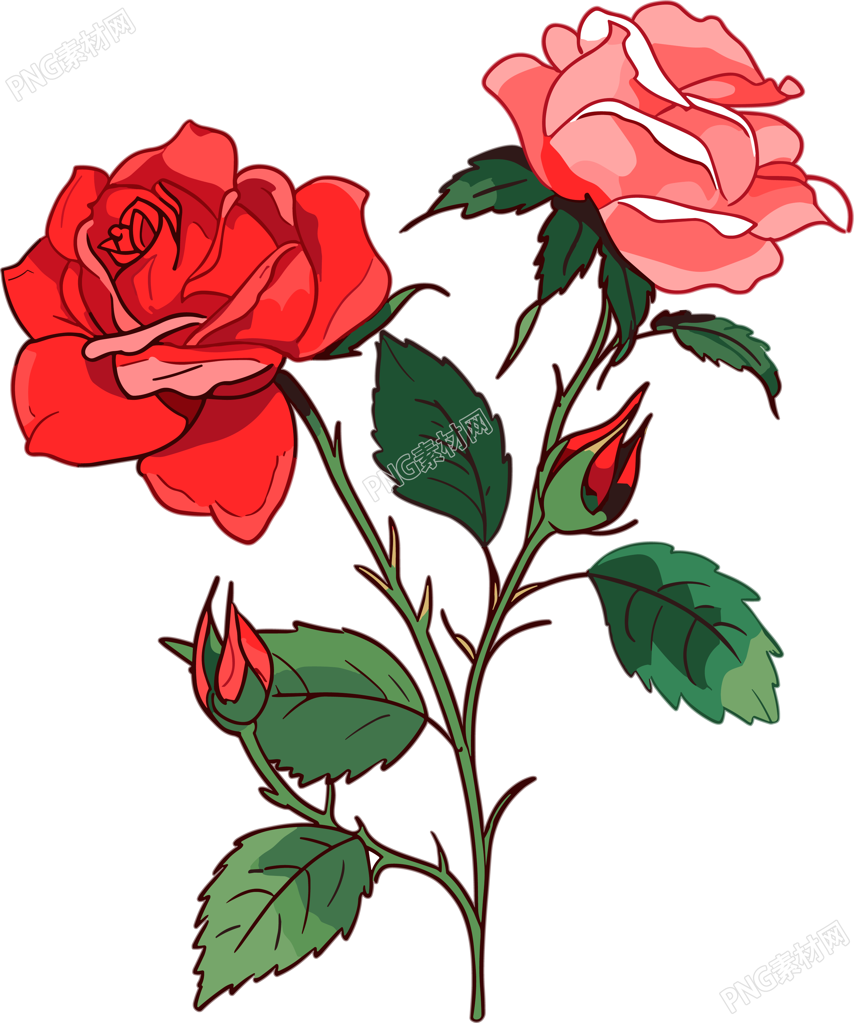花朵简约平面插图