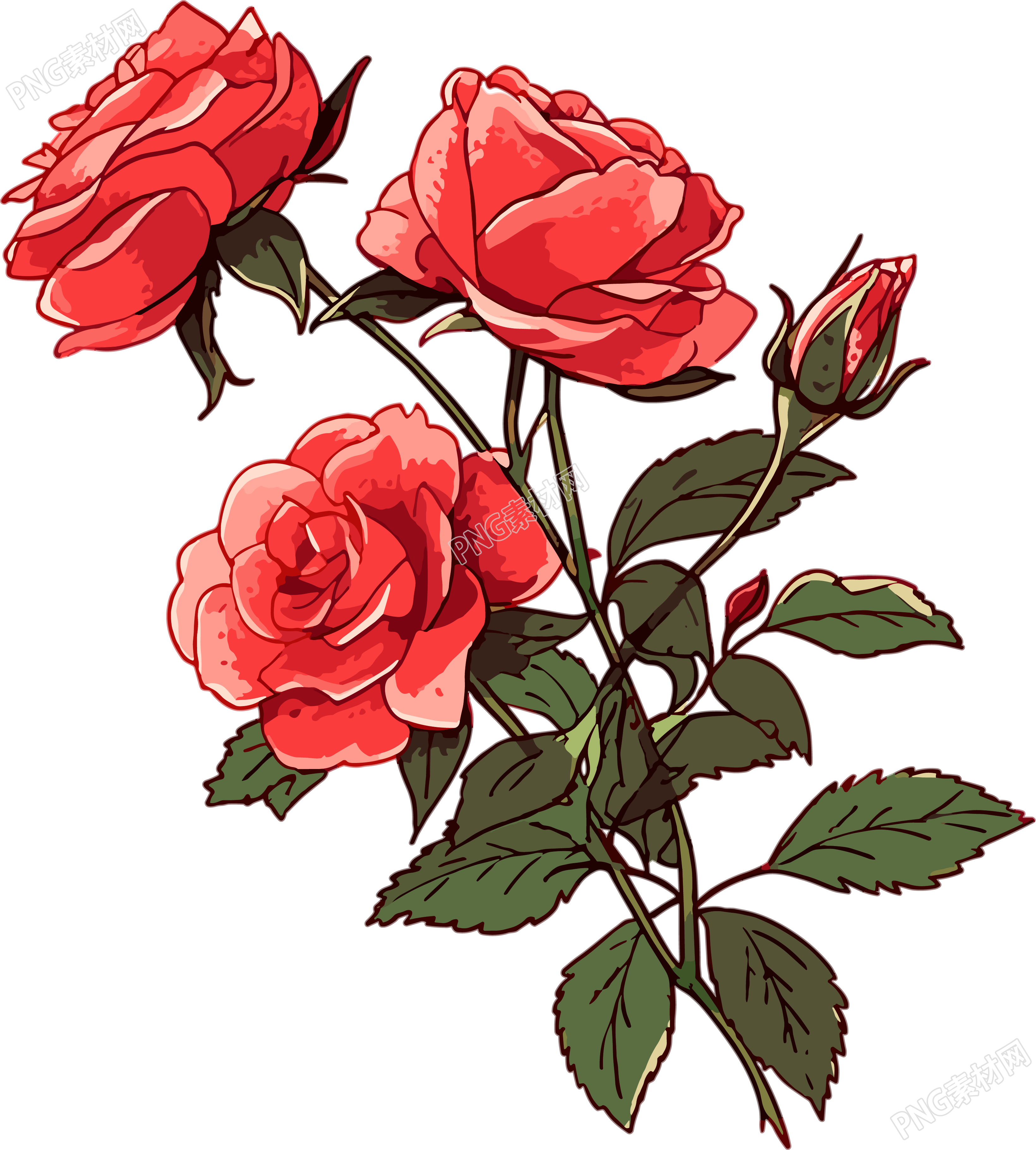 花朵插画元素