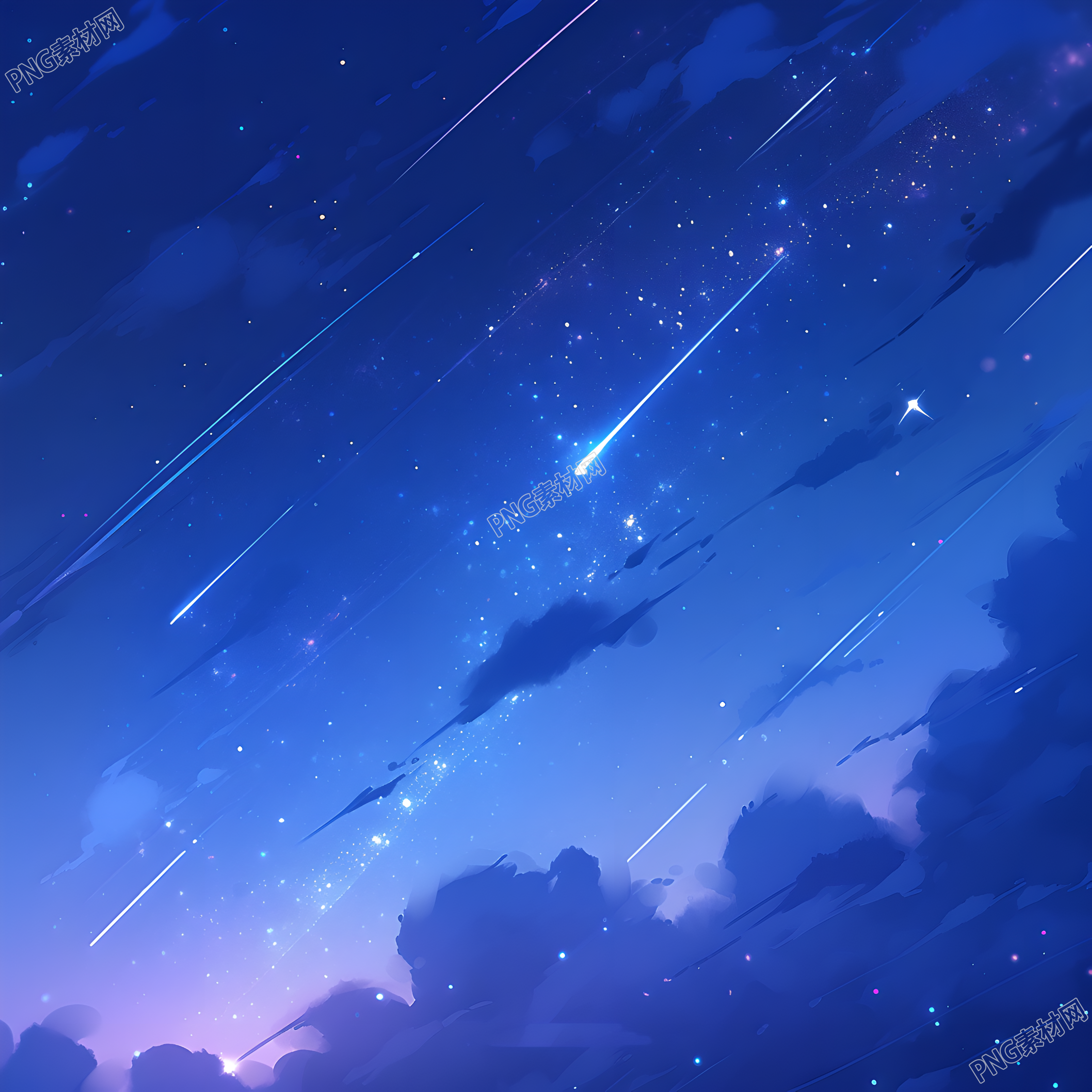奇幻星空透明背景素材