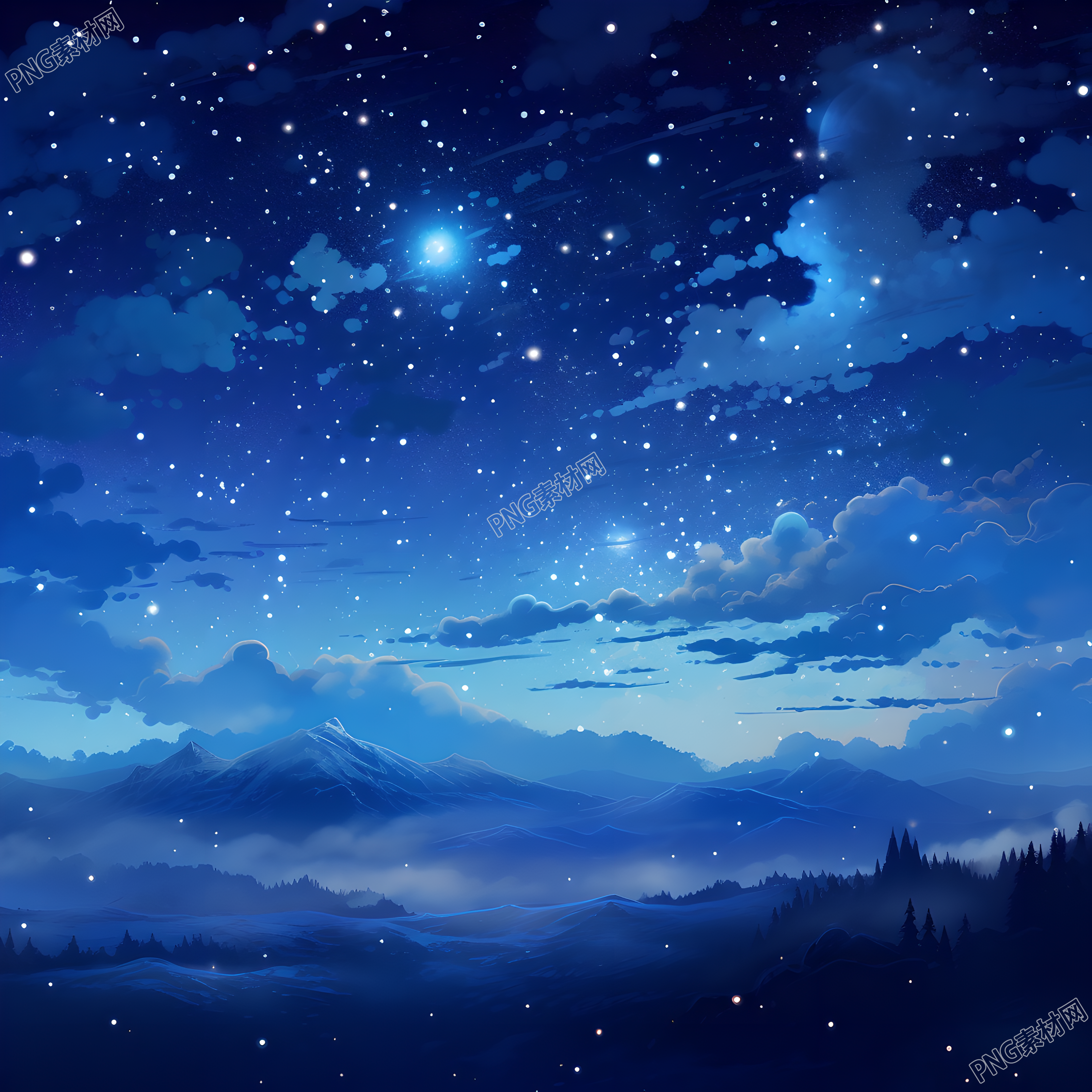 奇幻星空简约素材