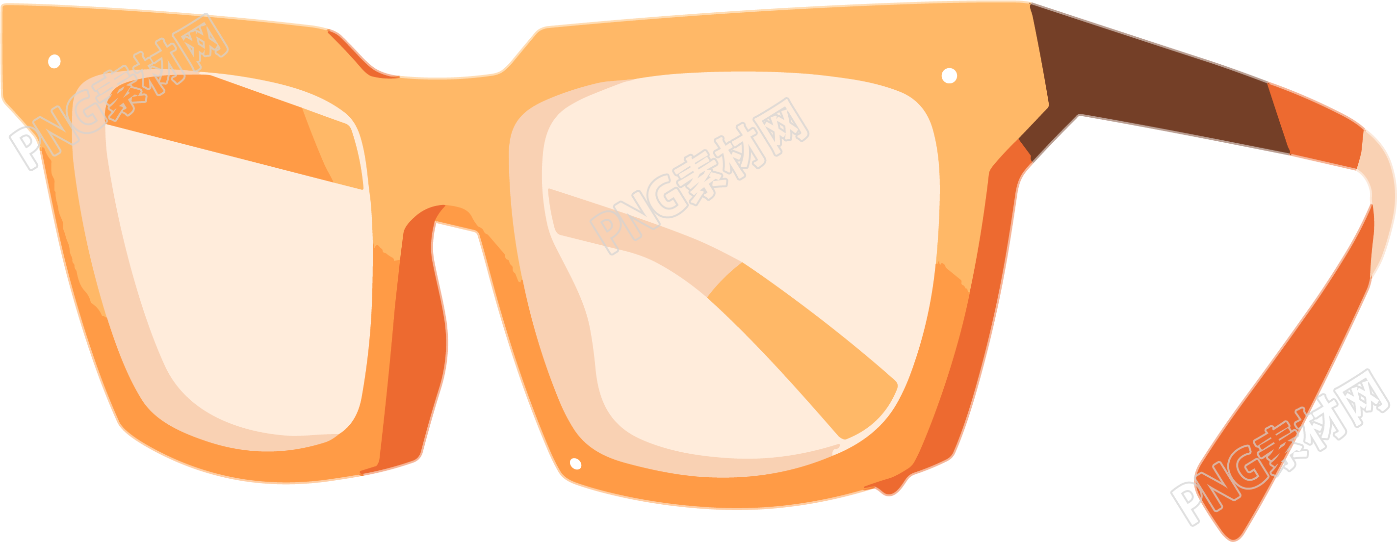 眼镜卡通PNG插图