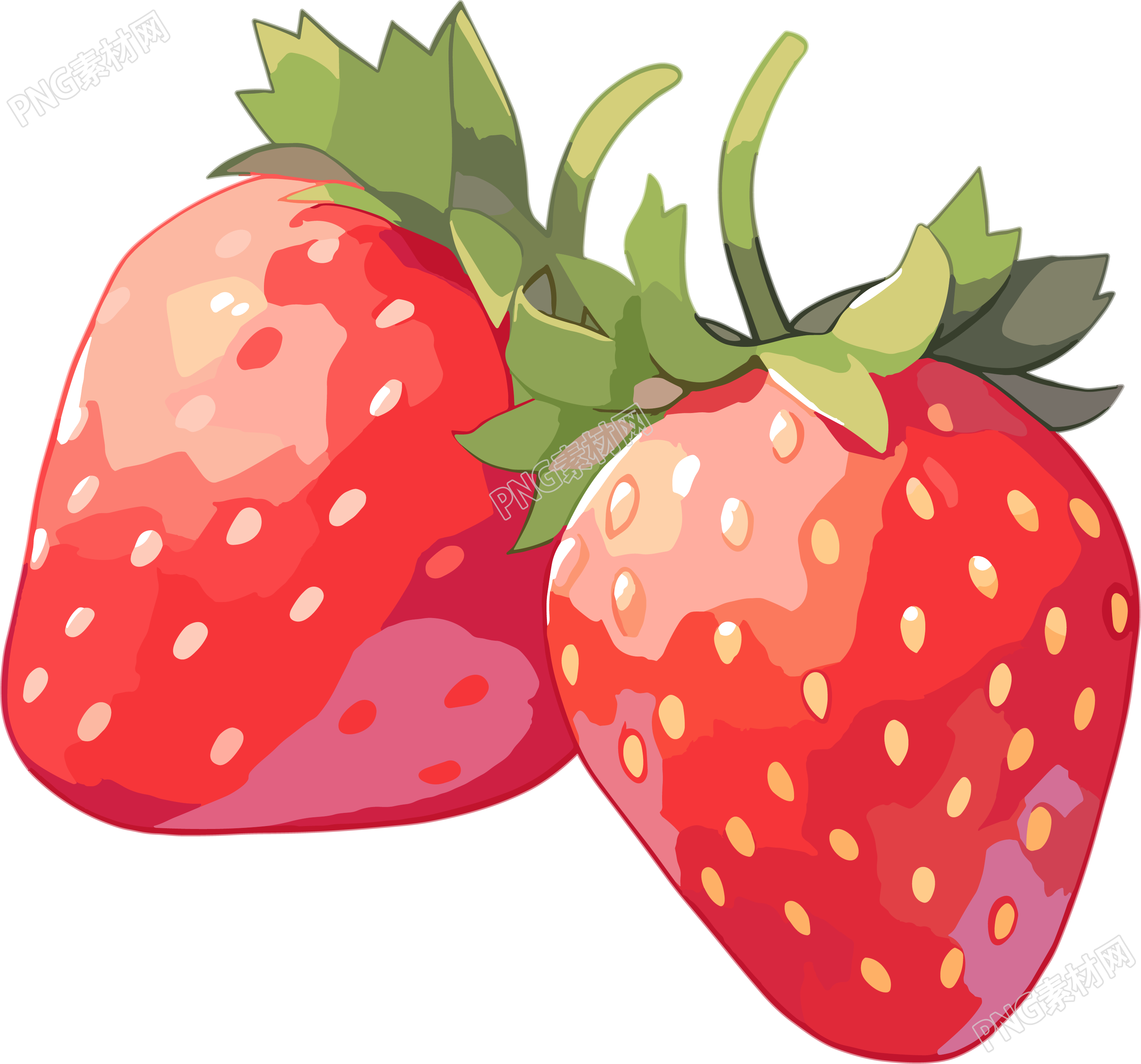 草莓卡通插画