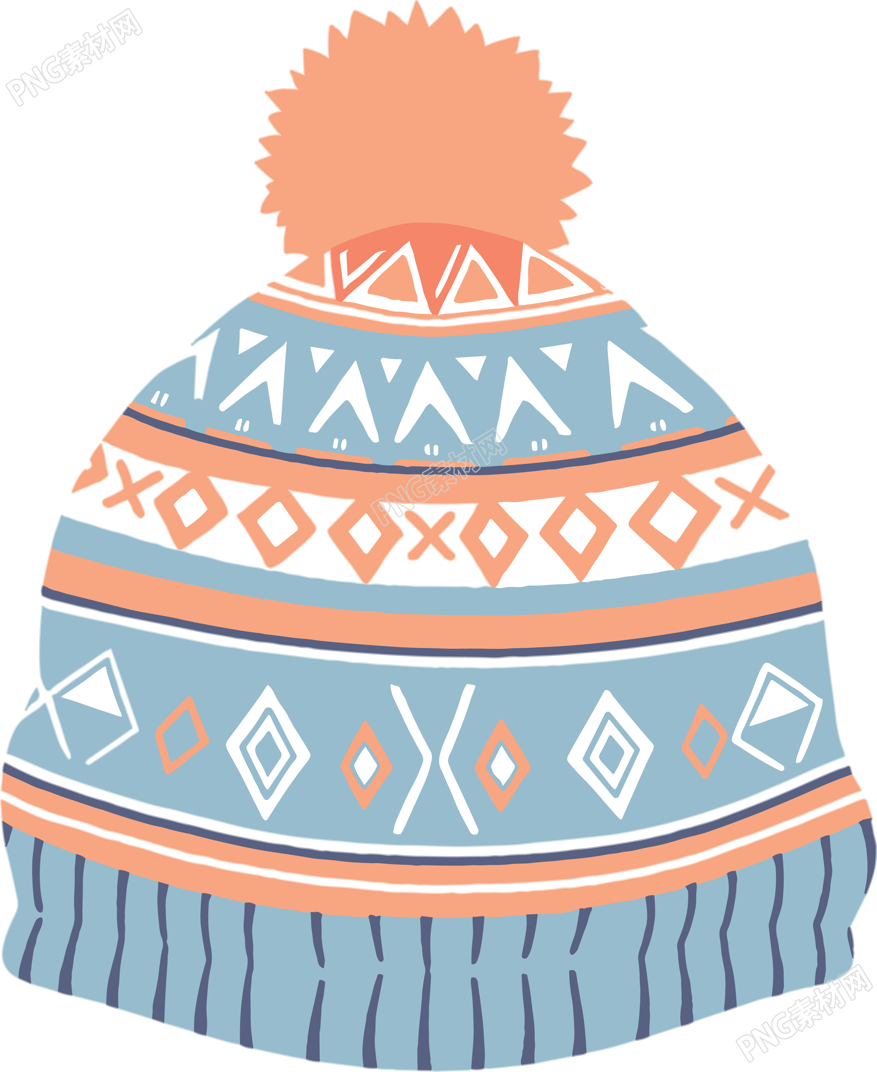 冬天卡通帽子插图设计