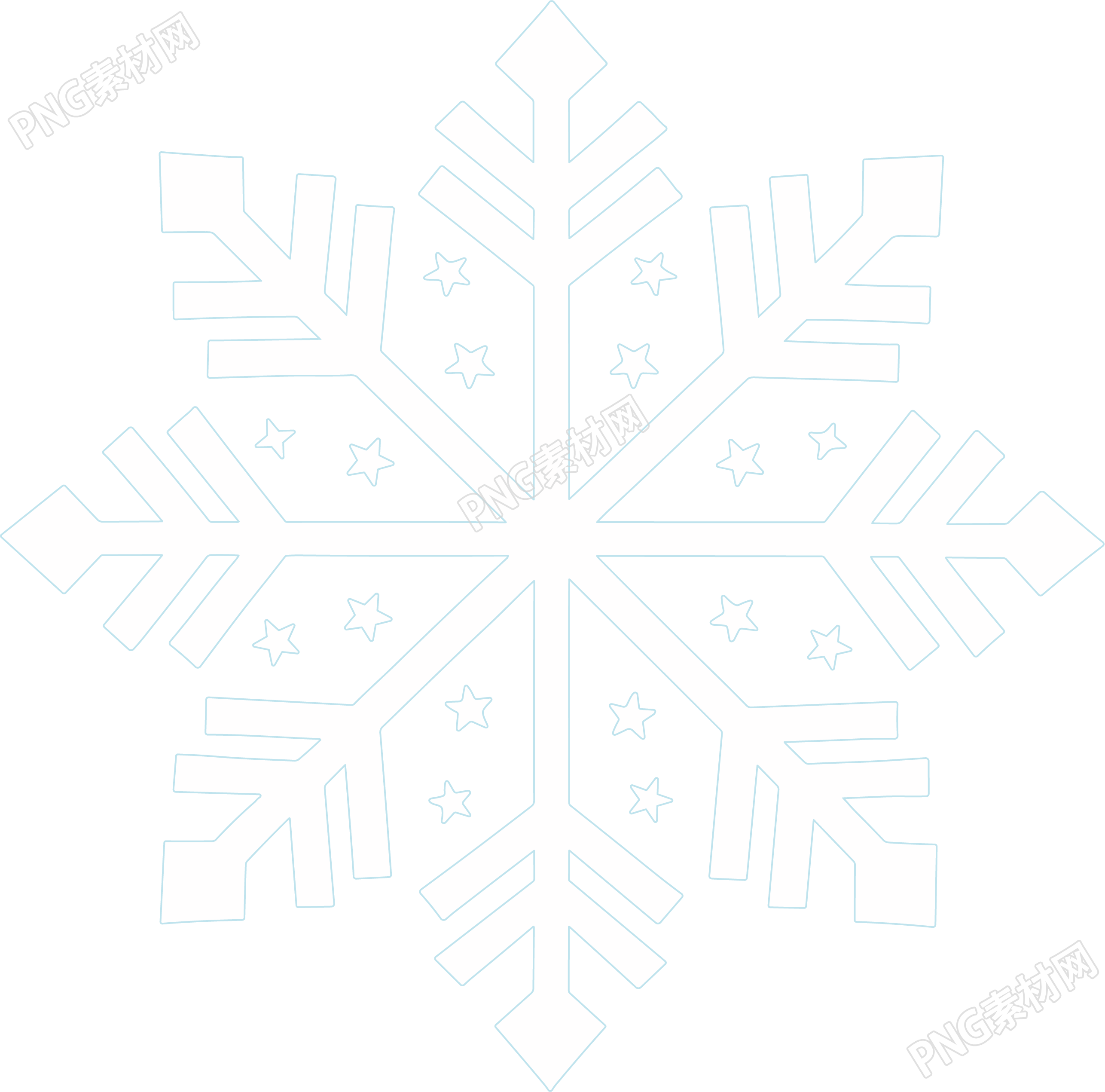 雪花矢量背景透明插图