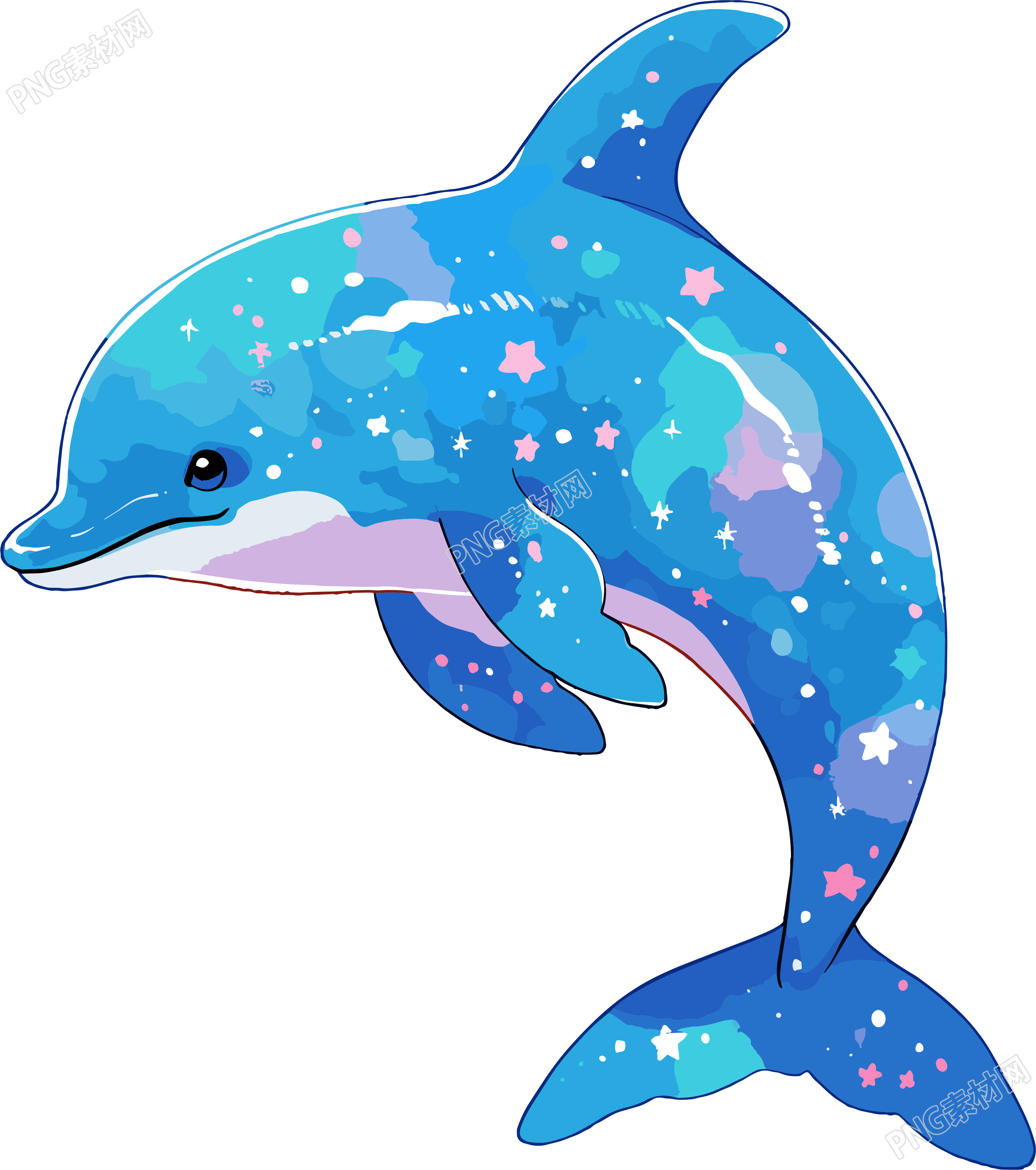 海豚卡通元素