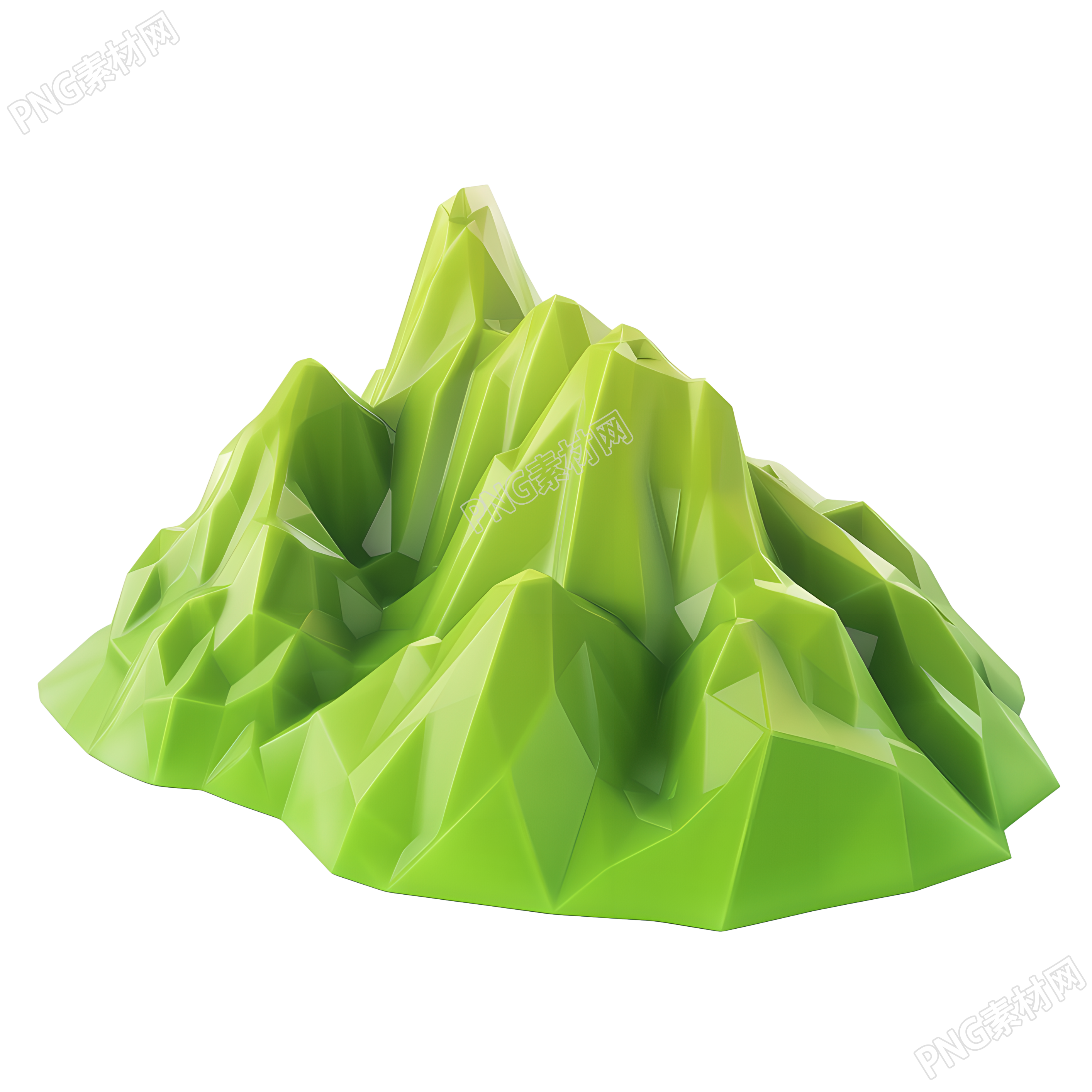 山峰平面插图