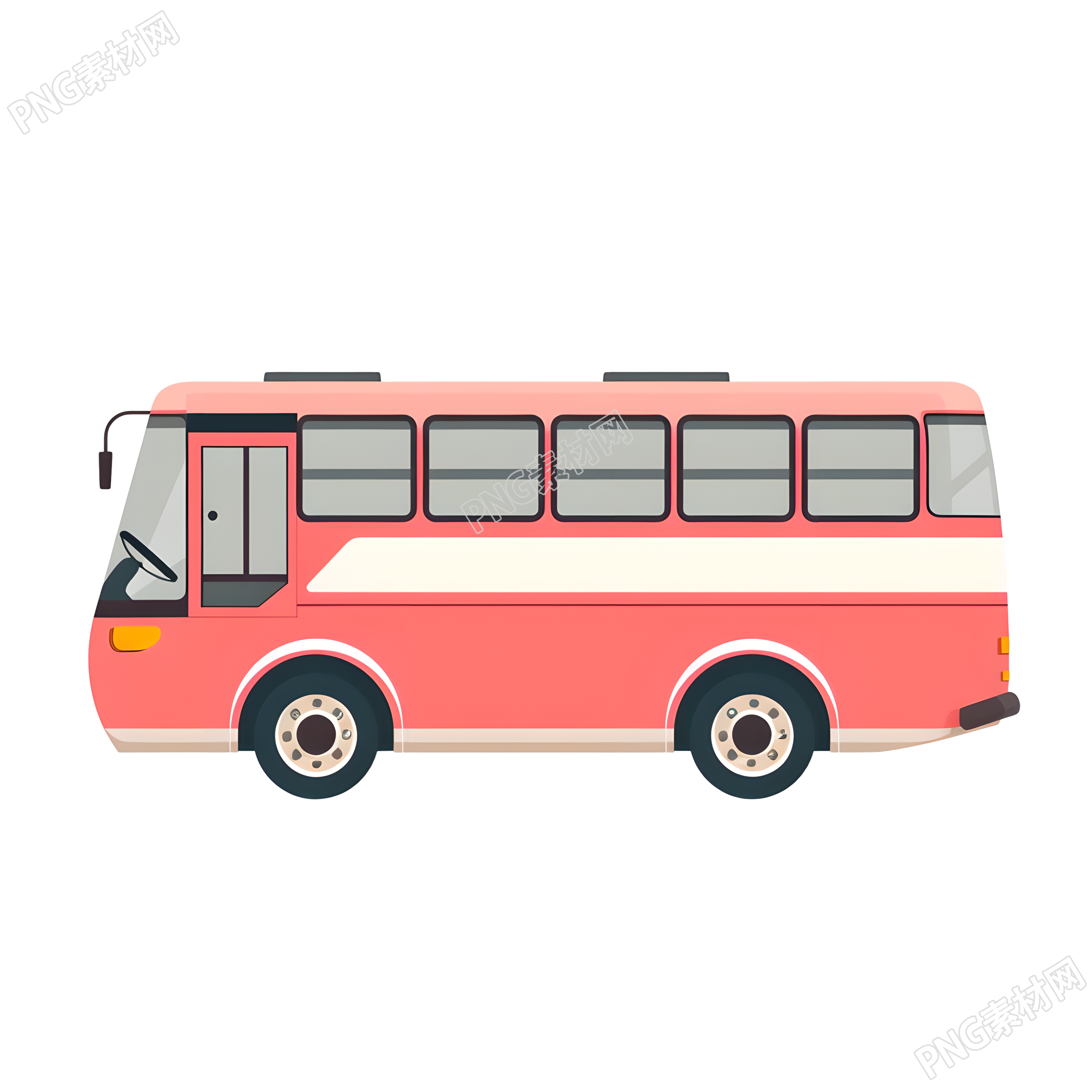 公交車卡通插圖
