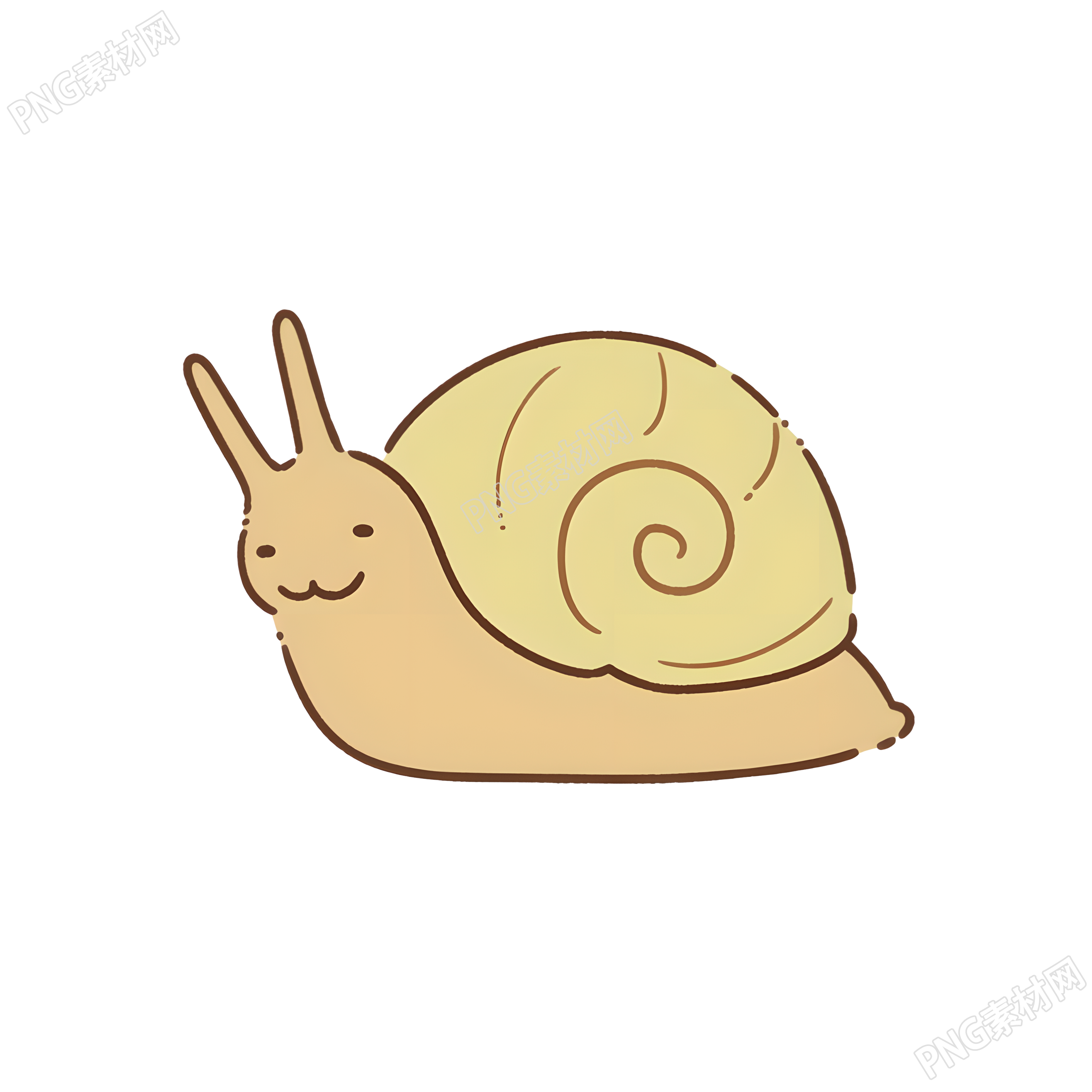 蜗牛卡通手绘插图