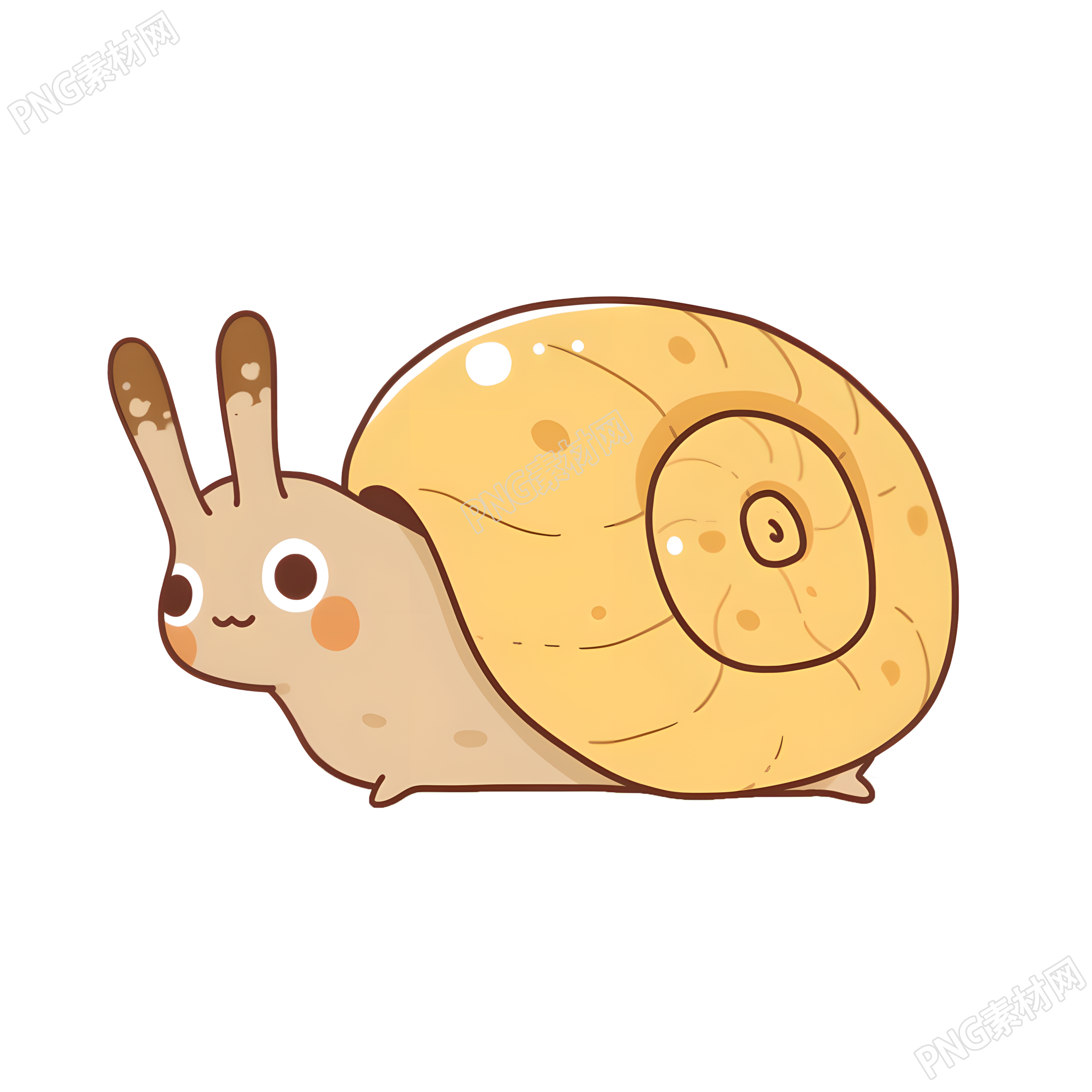 蜗牛卡通插画素材