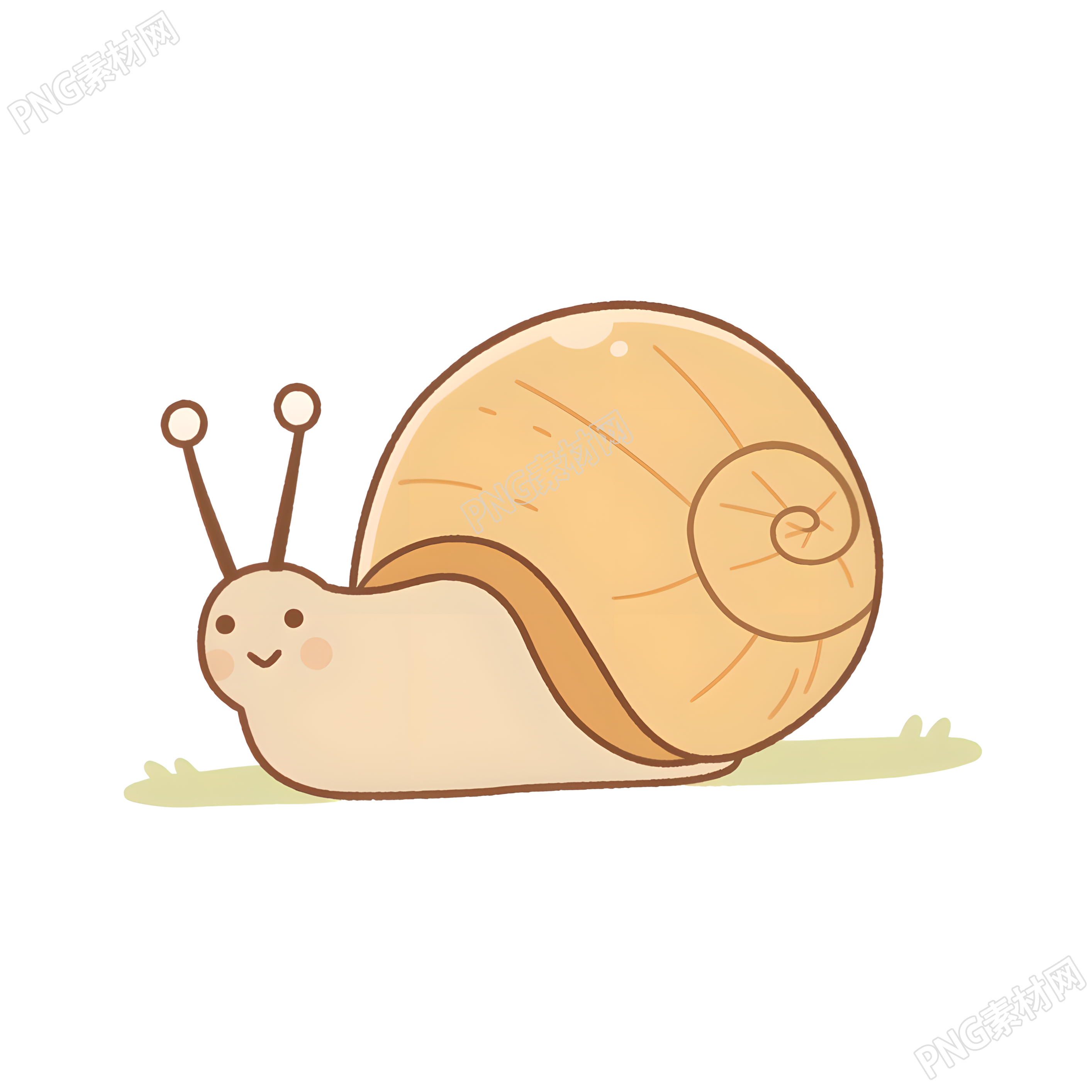 蜗牛卡通可爱插图