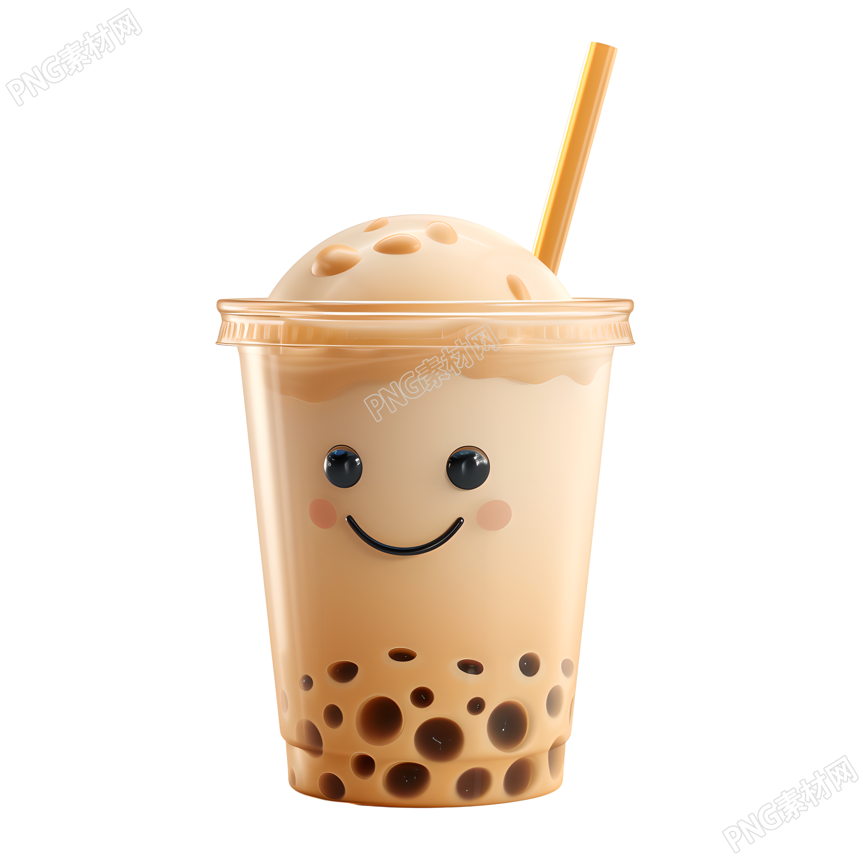 3D奶茶插画素材