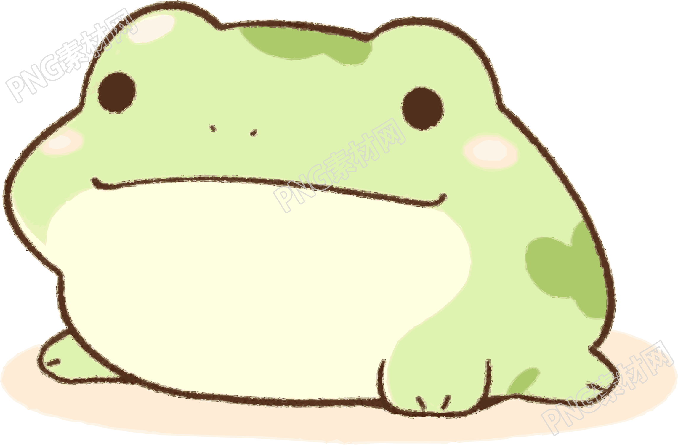 可爱青蛙PNG插图