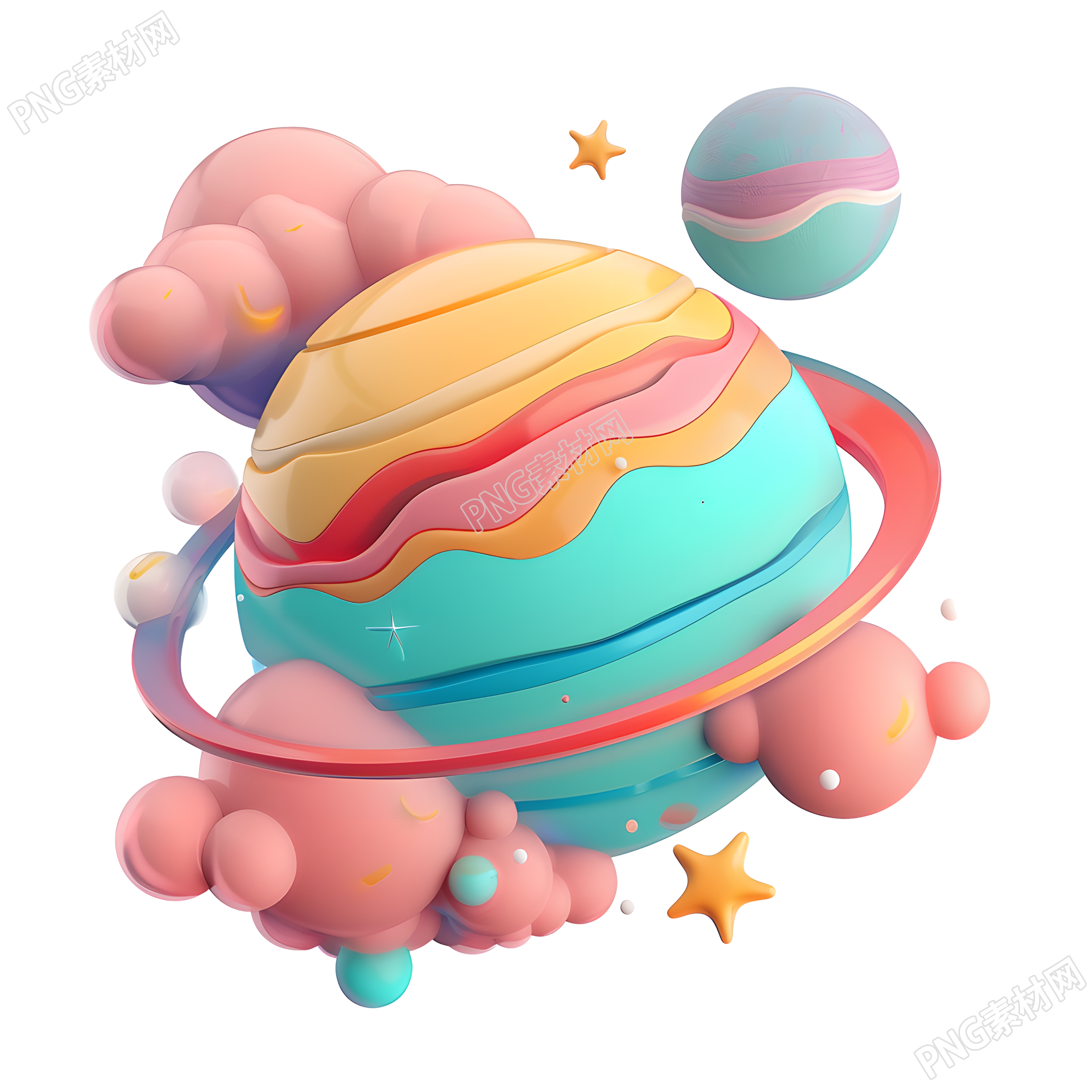 卡通星球可爱插图
