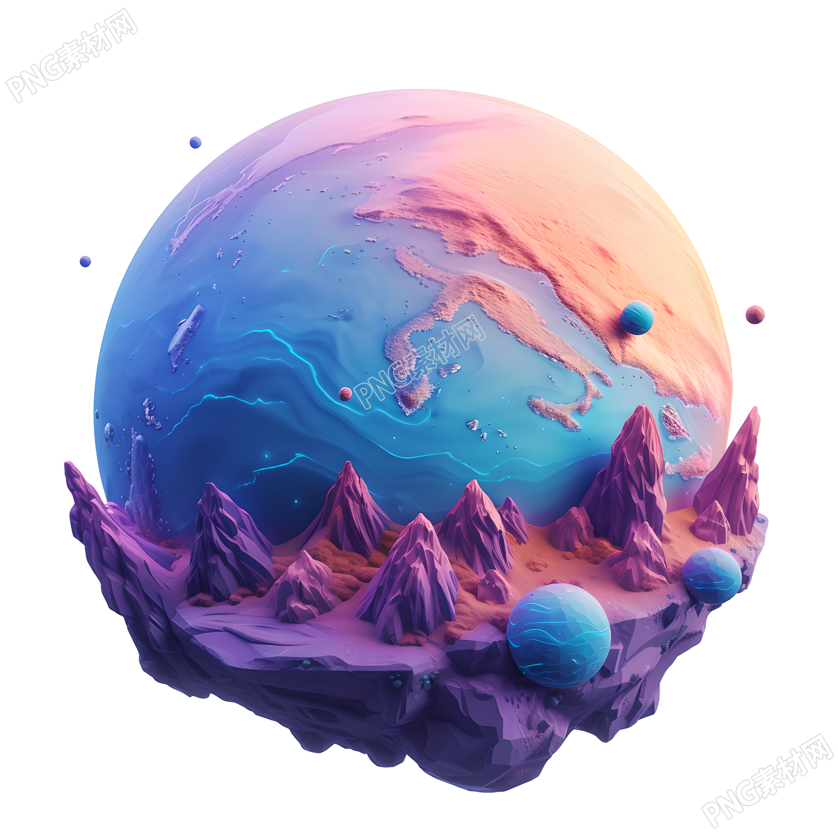 卡通星球图形素材