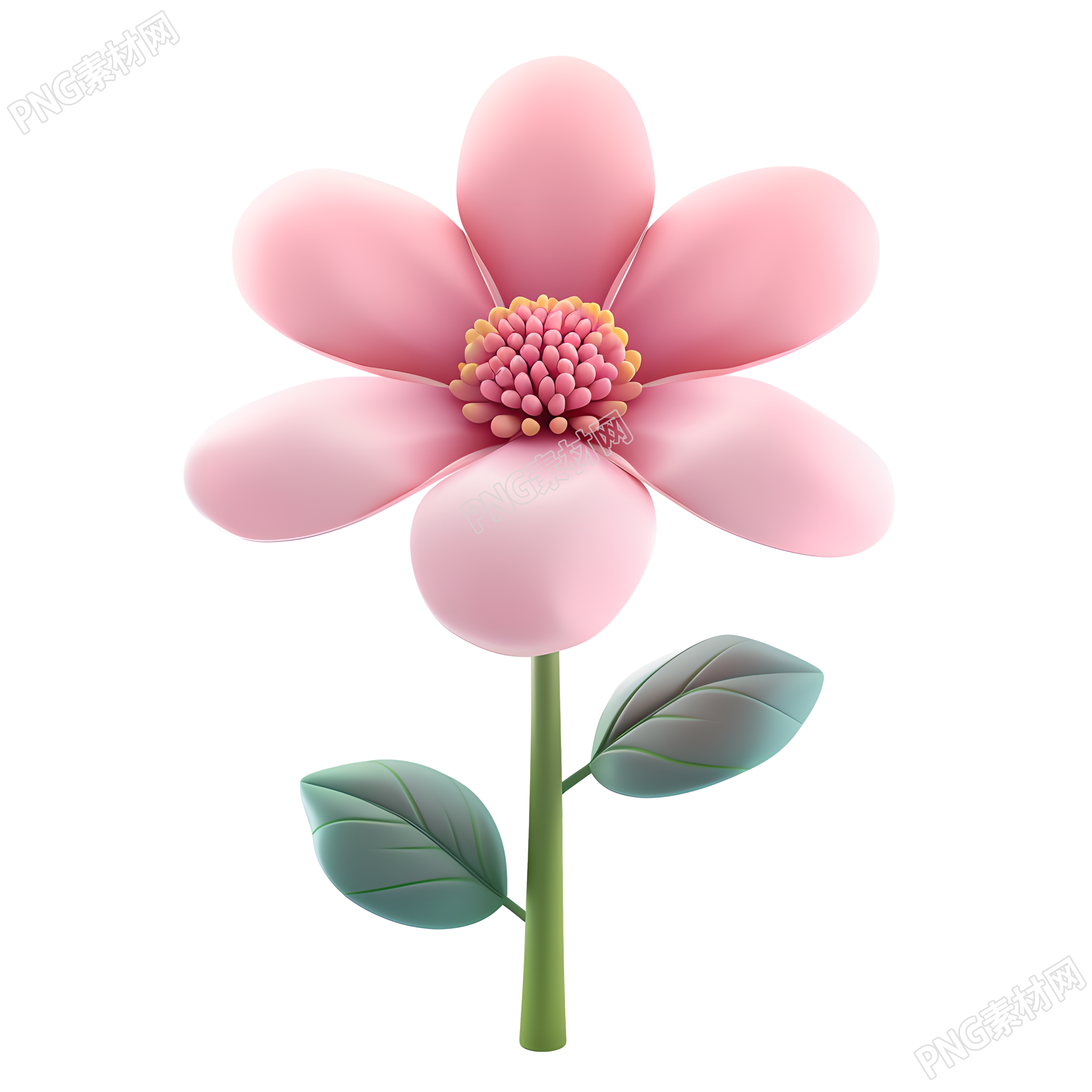 3D花朵创意设计插画