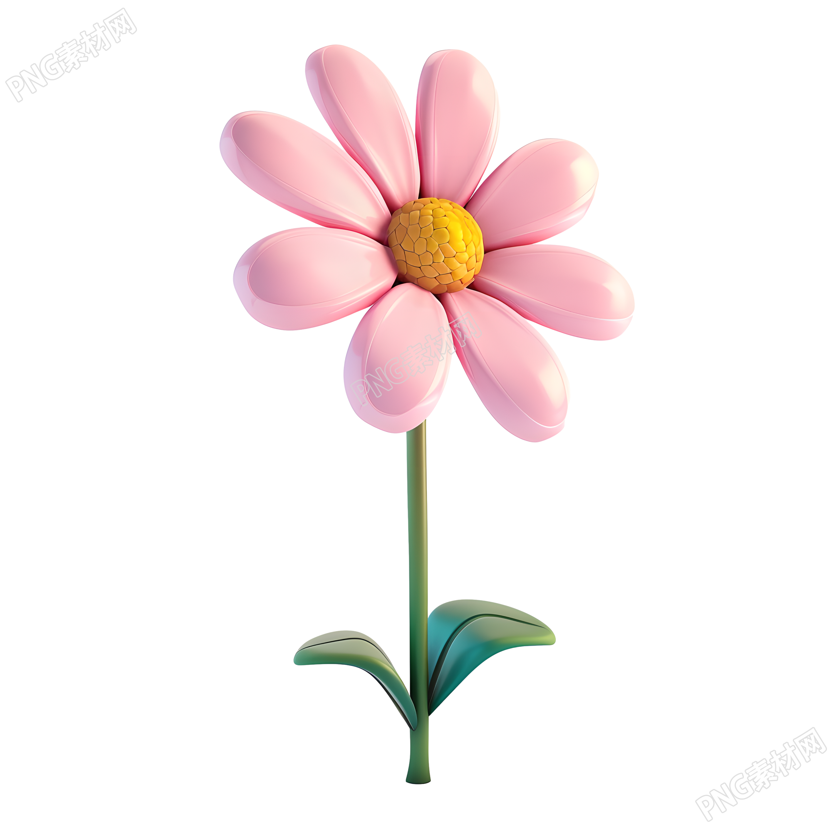 3D花朵插画元素